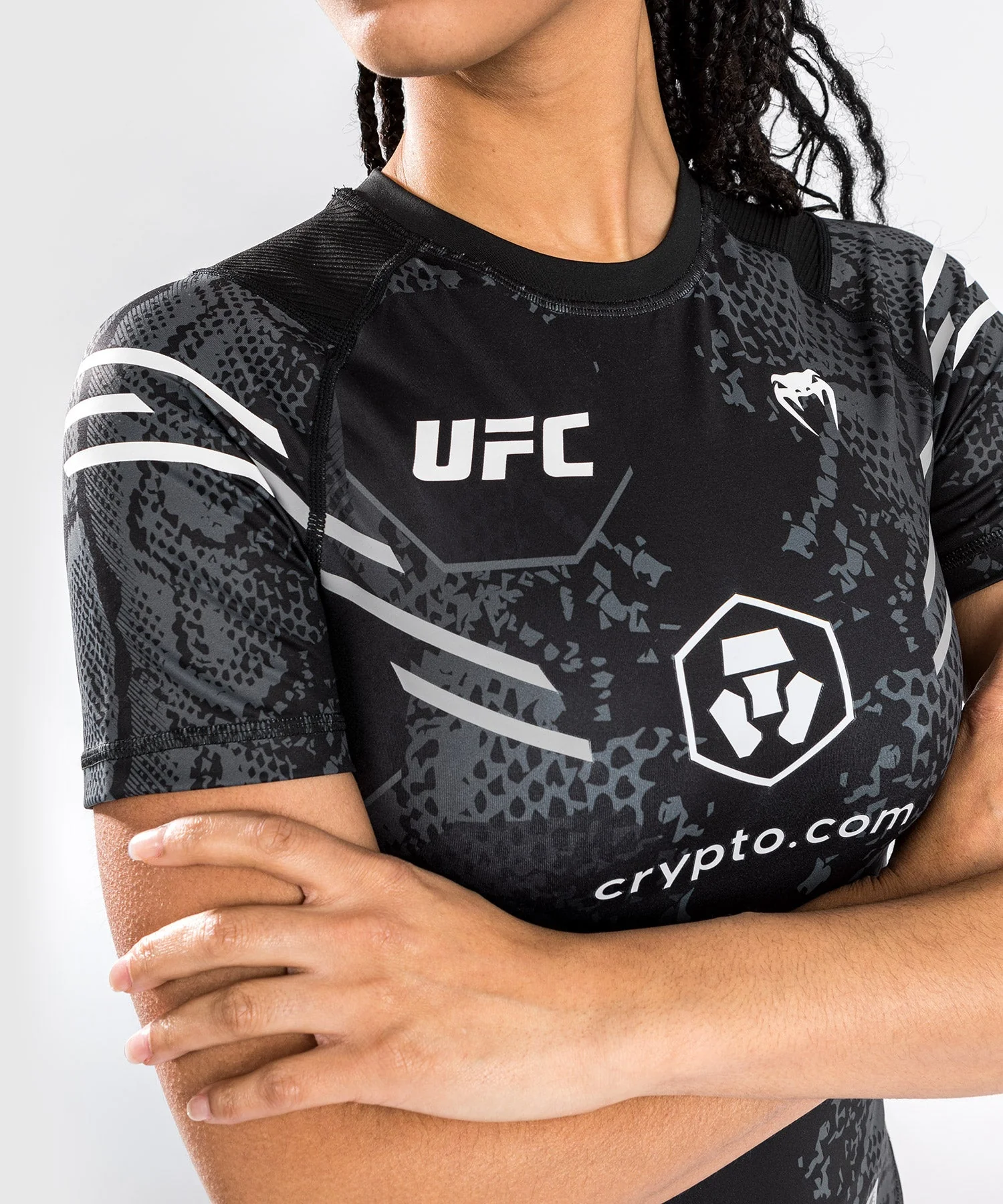 Rashguard à manches courtes pour Femmes UFC Adrenaline by Venum Authentic Fight Night - Noir - Image 5