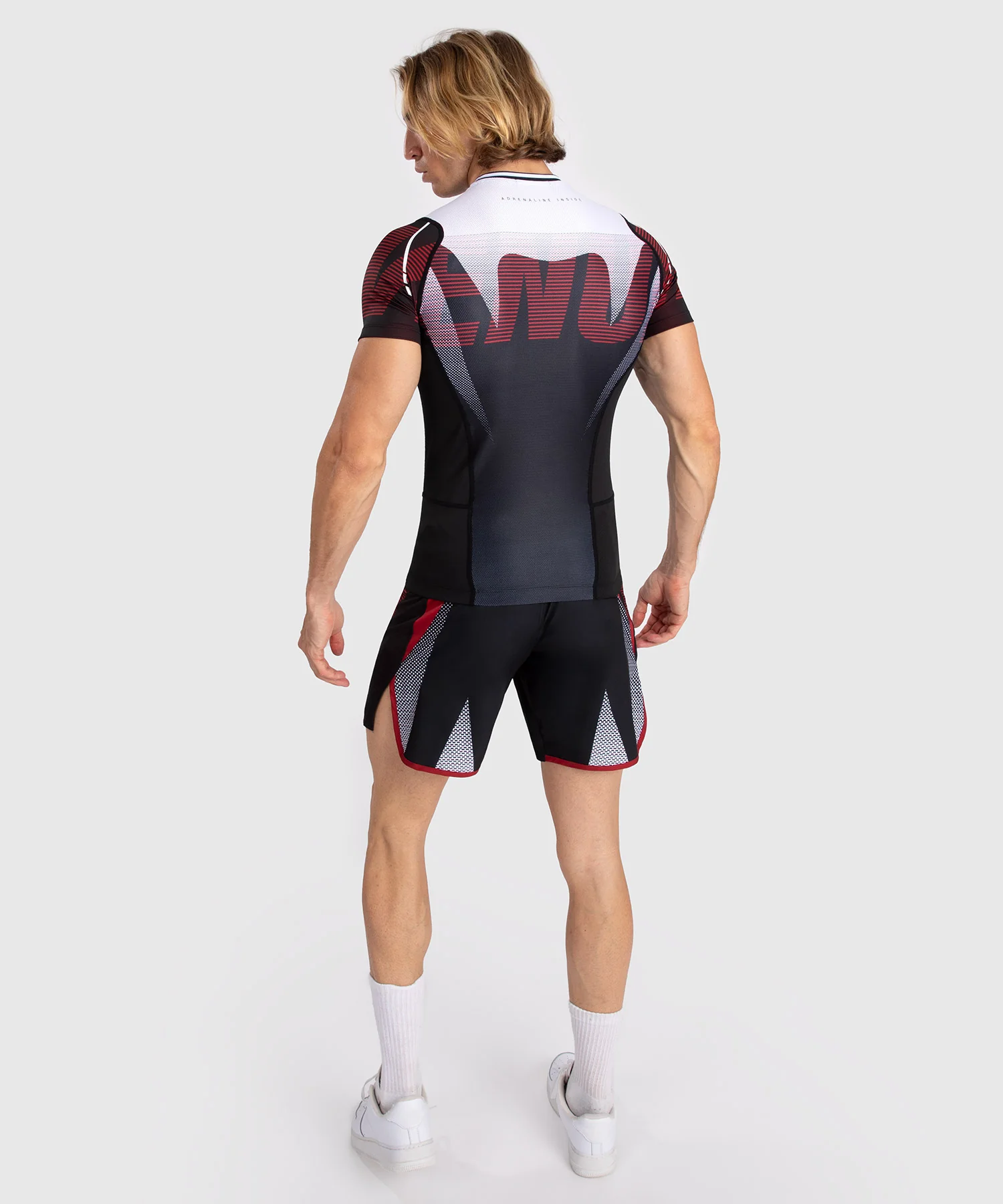 Rashguard À Manches Courtes pour Hommes Venum Adrenaline - Red - Image 3