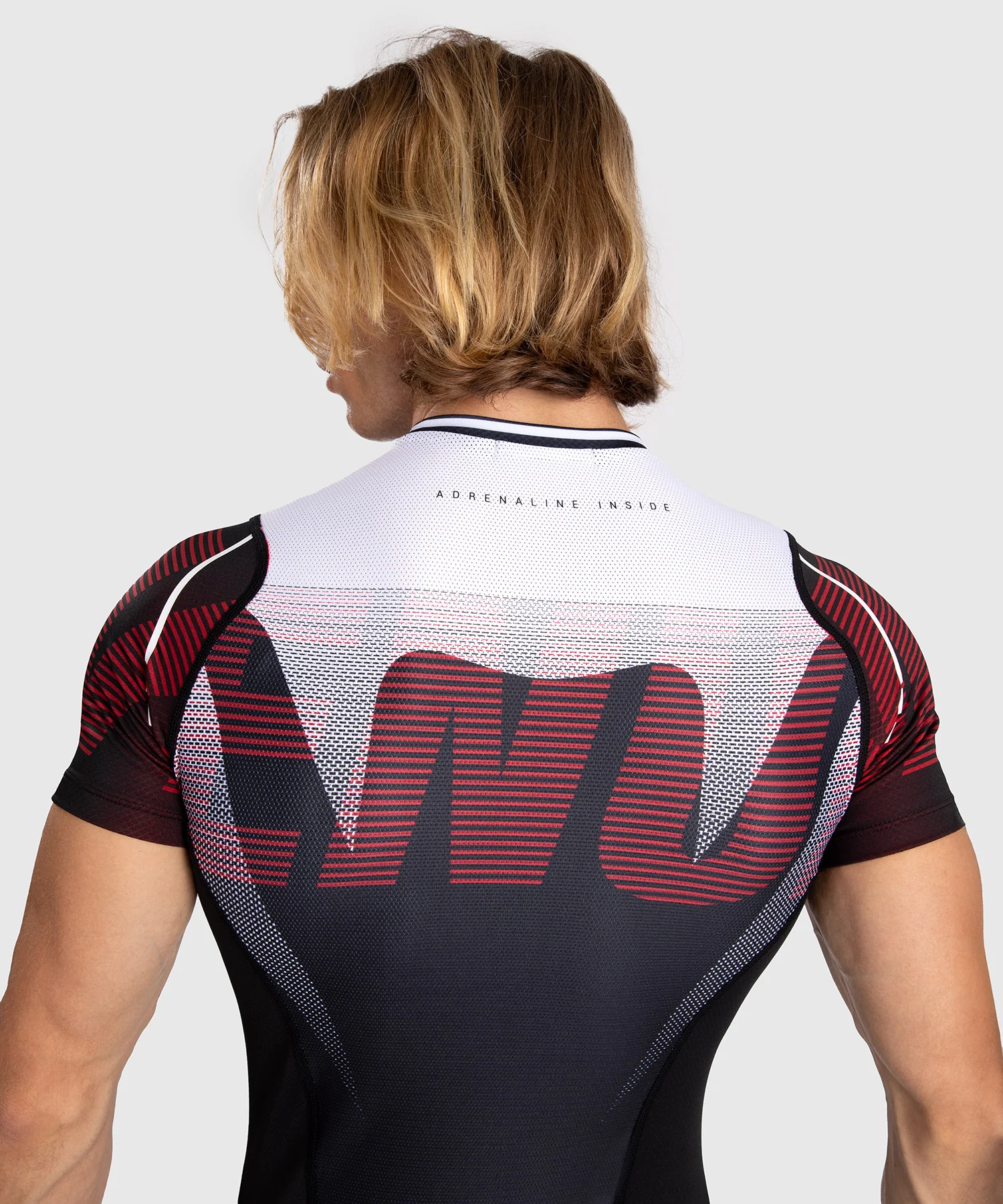 Rashguard À Manches Courtes pour Hommes Venum Adrenaline - Red - Image 5