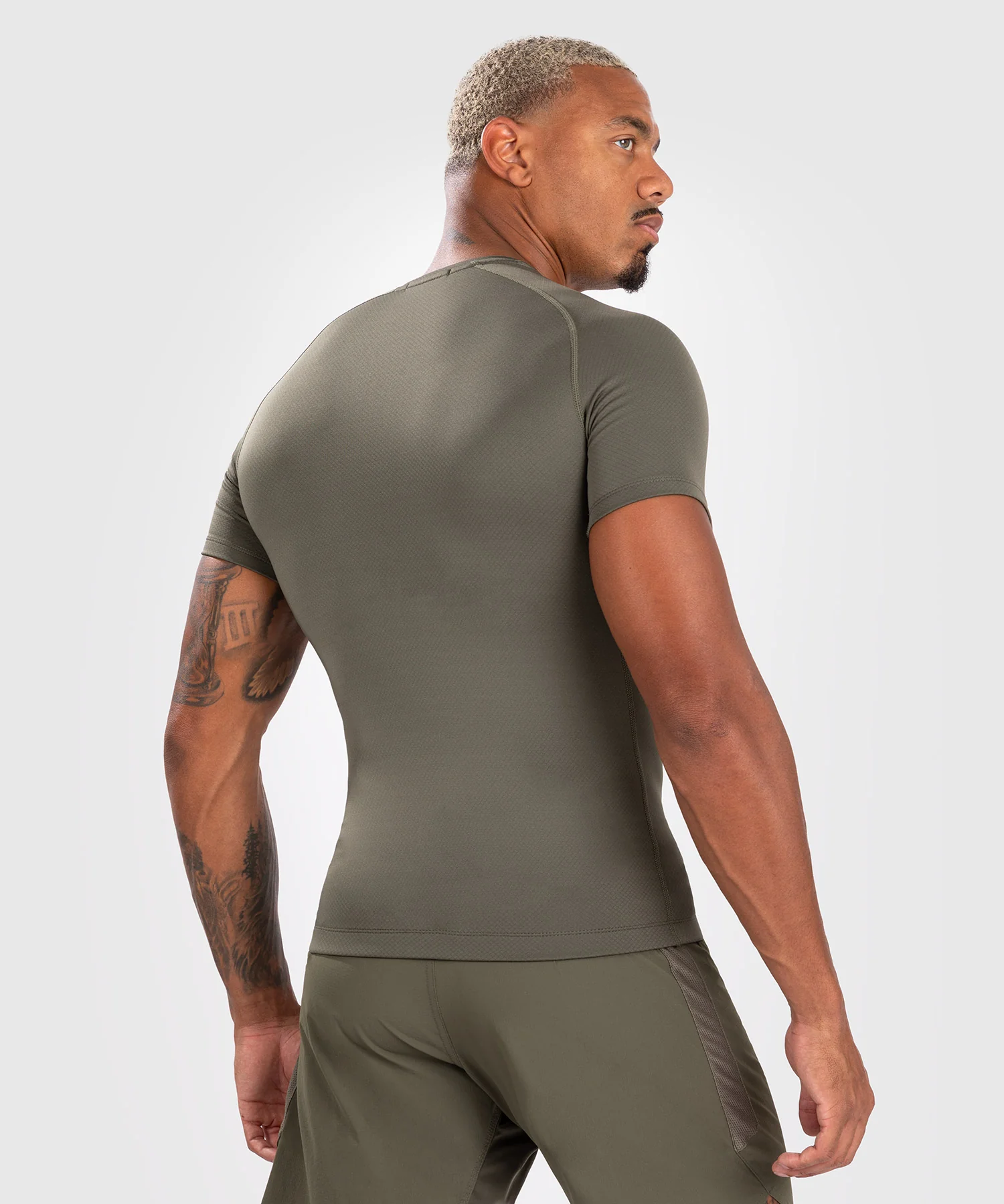 Rashguard à manches courtes pour hommes Venum Contender - Kaki - Image 2
