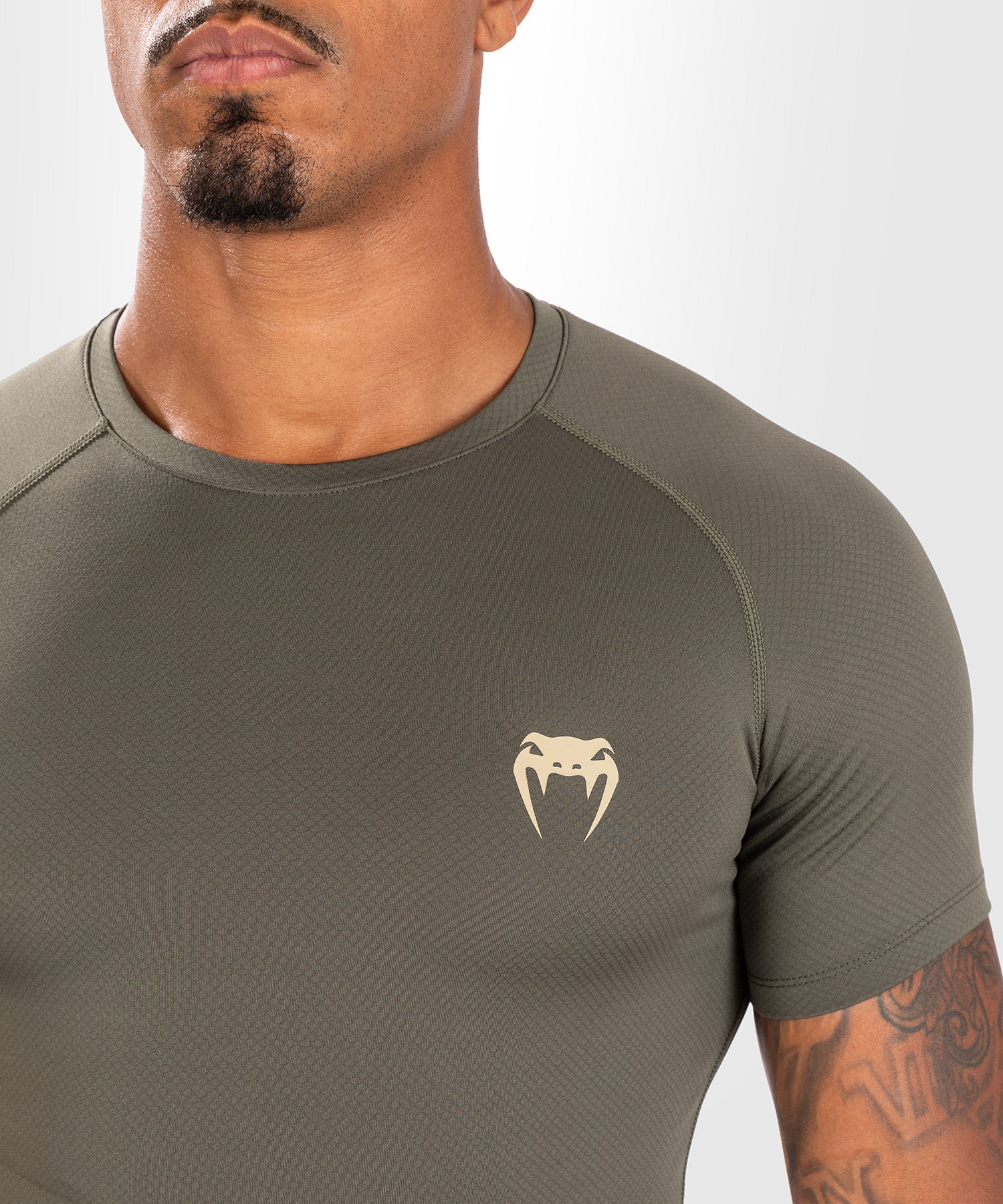 Rashguard à manches courtes pour hommes Venum Contender - Kaki - Image 5