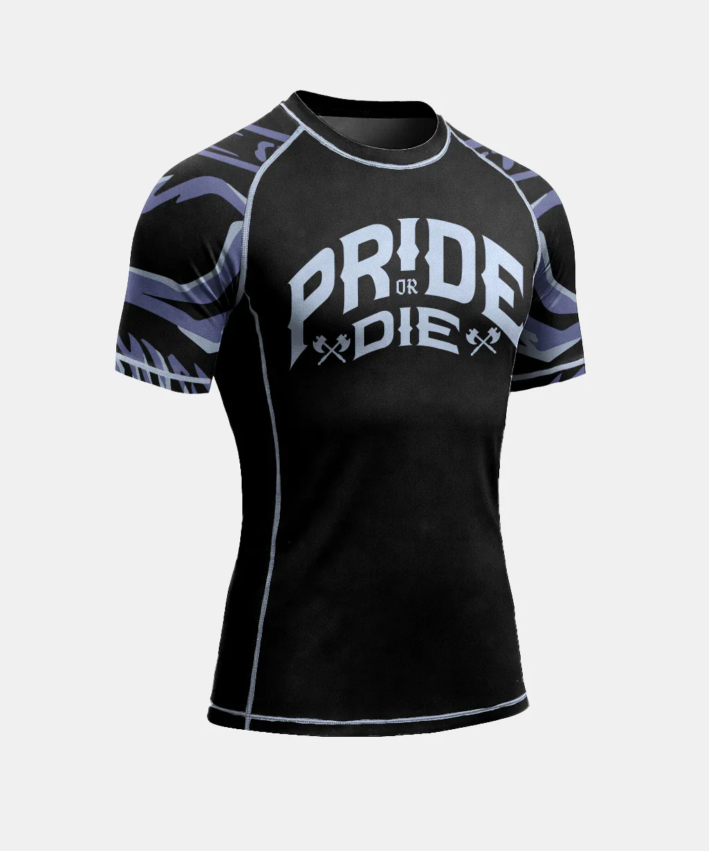 Rashguard À Manches Courtes Pride Or Die Brotherhood V.2 - Noir - Image 2