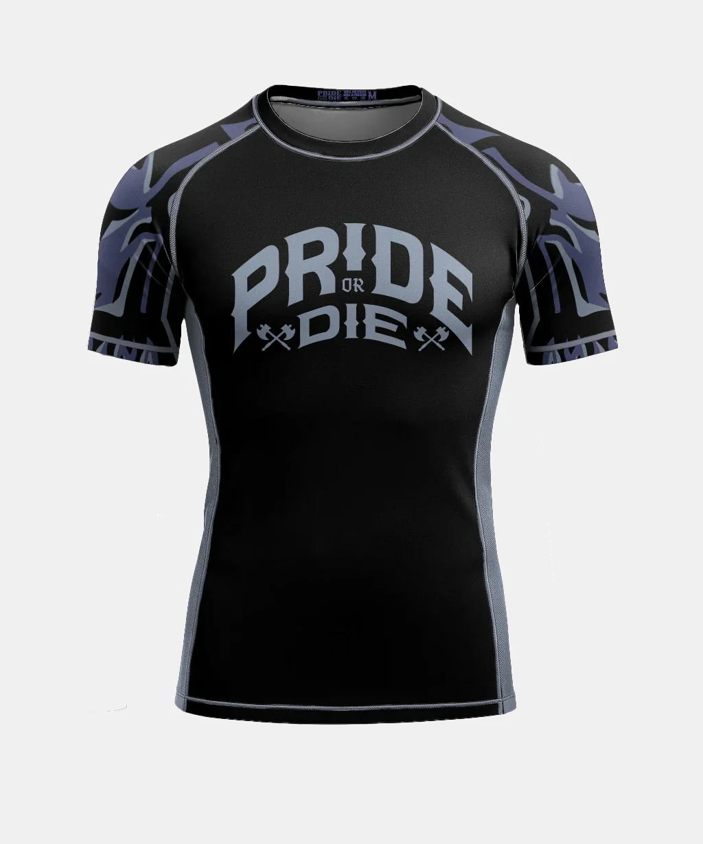 Rashguard À Manches Courtes Pride Or Die Brotherhood V.2 - Noir - Image 4