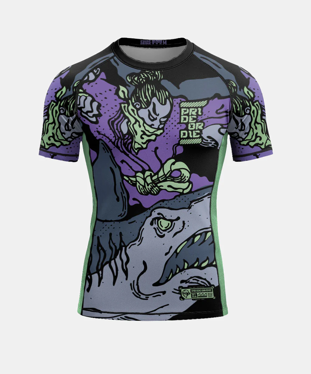 Rashguard À Manches Courtes Pride Or Die Dangerous Water V.2 - Noir - Image 3
