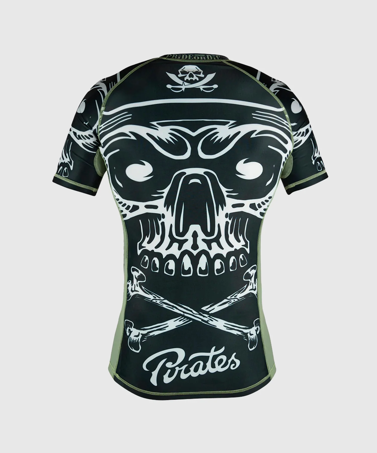 Rashguard À Manches Courtes Pride Or Die Pirate V2 - Noir/Beige - Image 2
