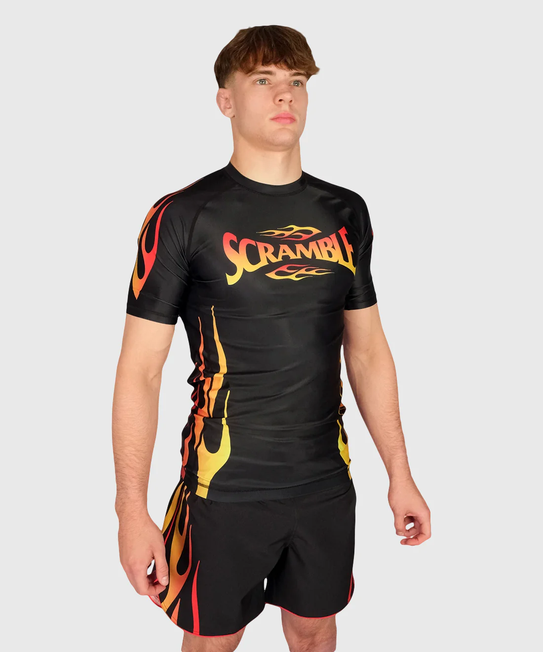 Rashguard À Manches Courtes Scramble 1998 Fire - Noir/Rouge - Image 2