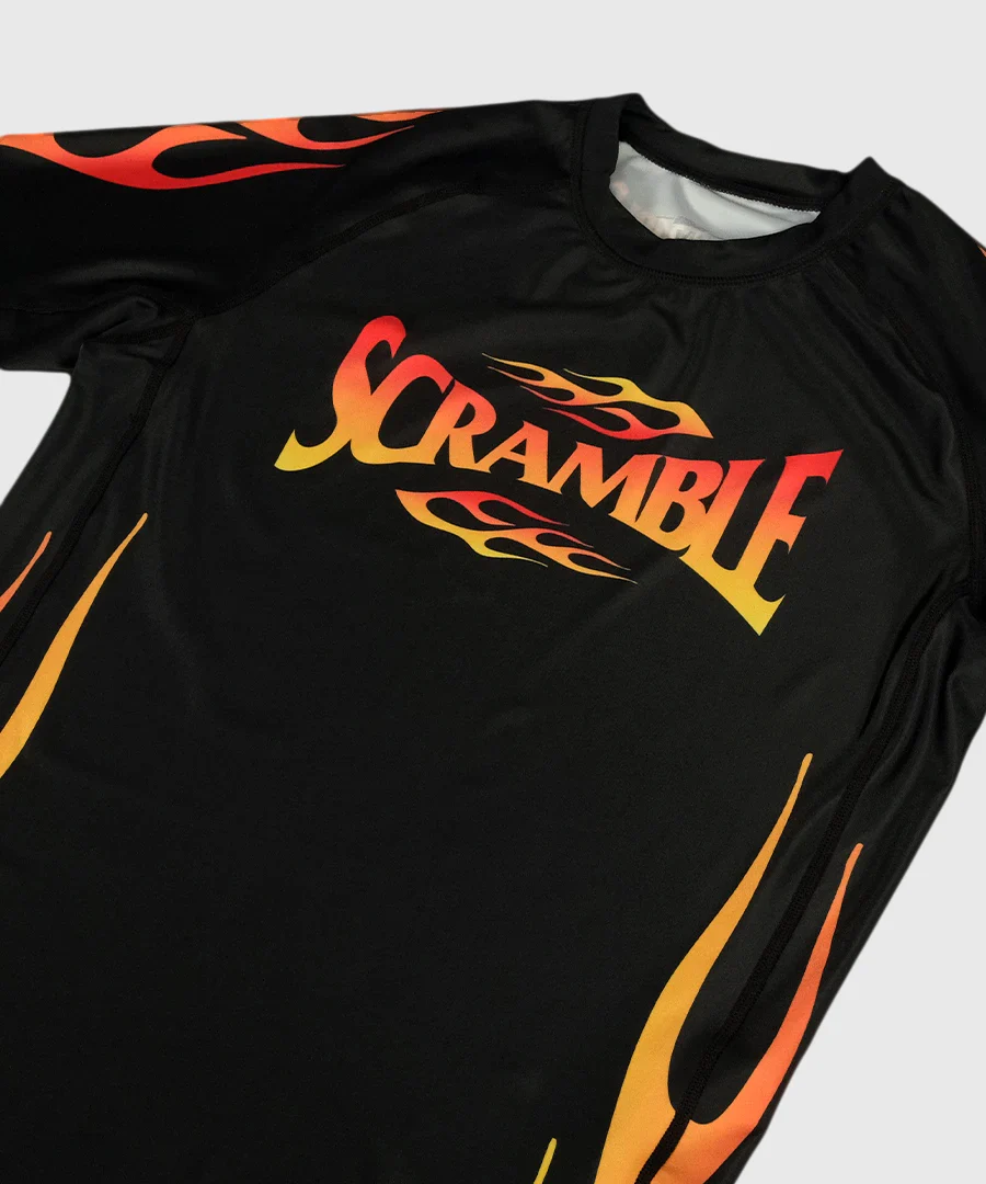 Rashguard À Manches Courtes Scramble 1998 Fire - Noir/Rouge - Image 4