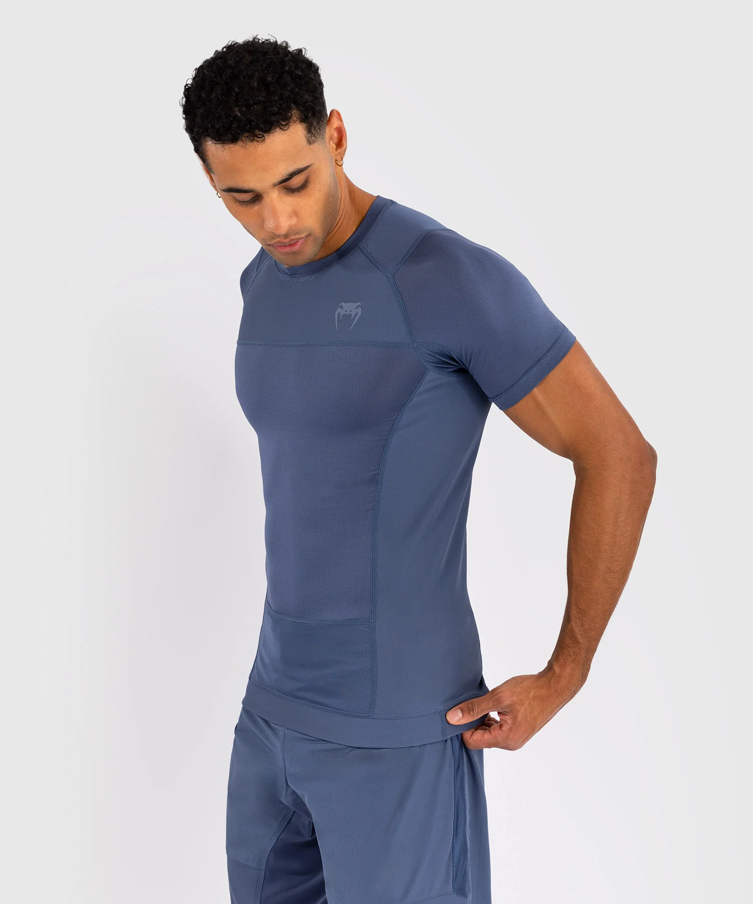 Rashguard à Manches Courtes Venum G-Fit Air pour Hommes - Bleu Brumeux - Image 2