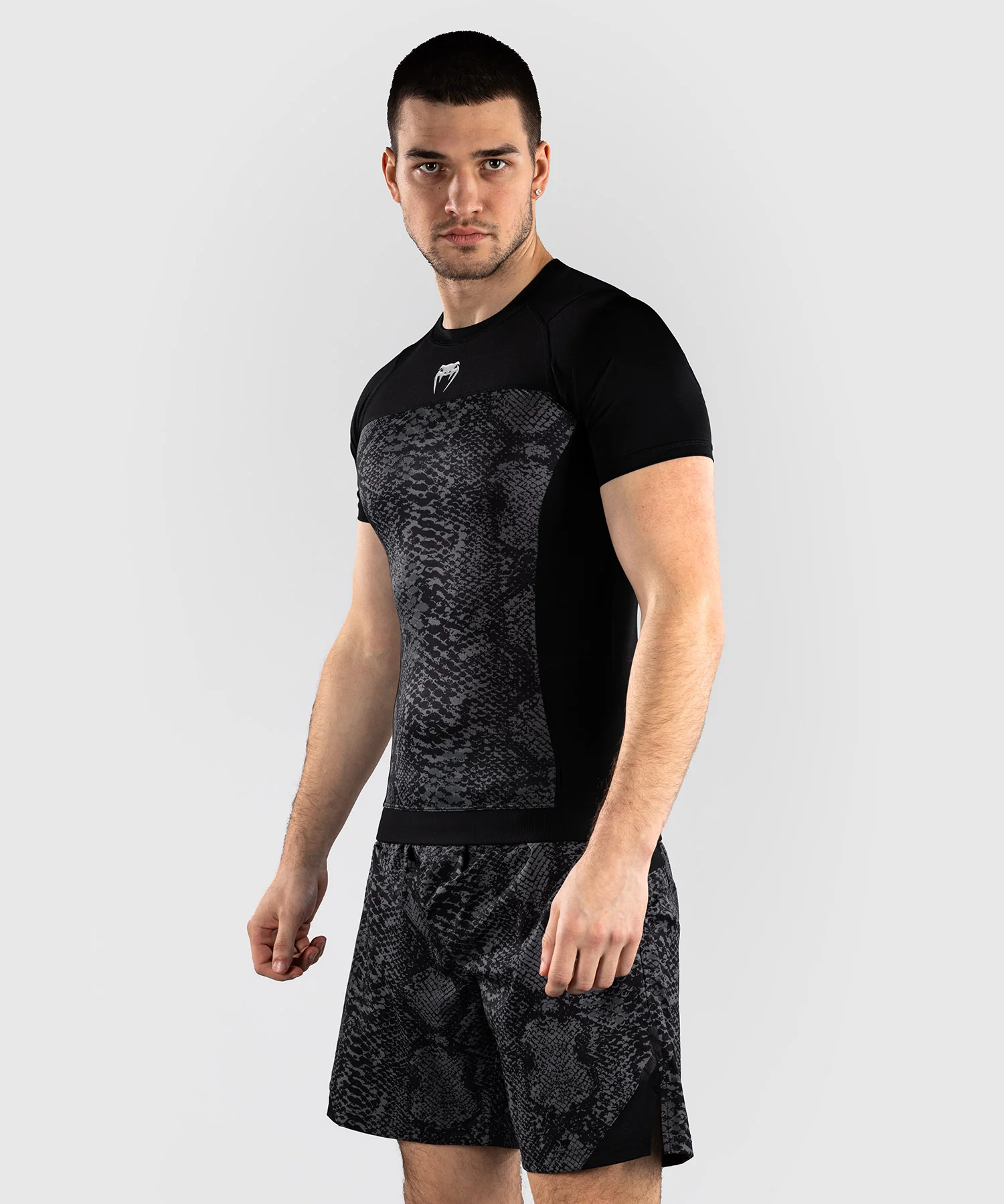 Rashguard à Manches Courtes Venum G-Fit Scales – Noir/Gris Charbon - Image 2