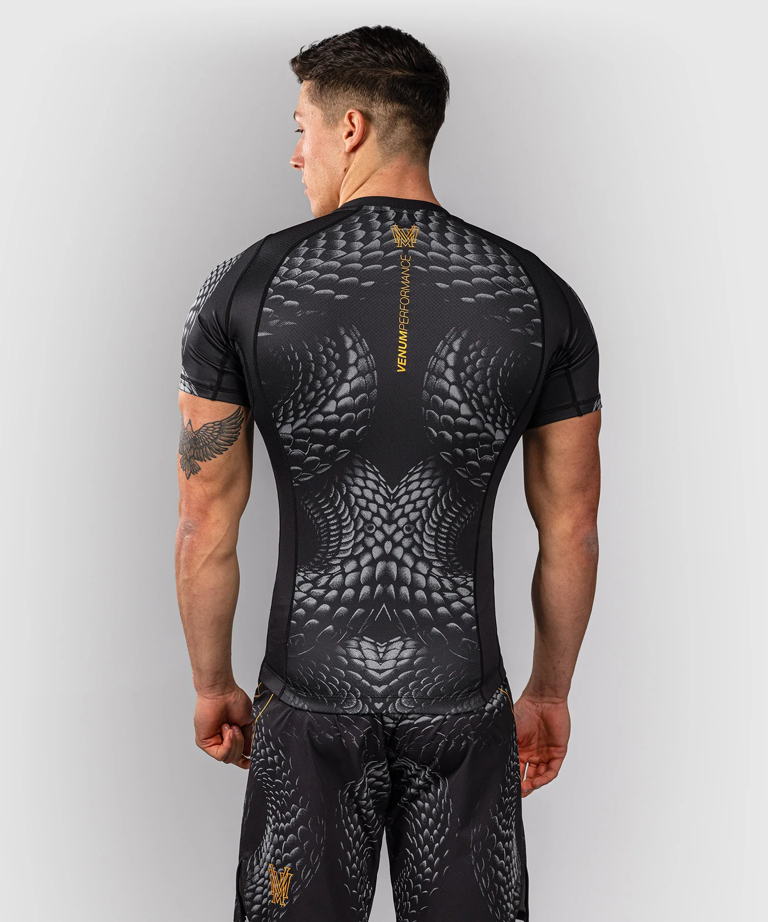 Rashguard à Manches Courtes Venum Matupa - Noir/Gris/Or - Image 5