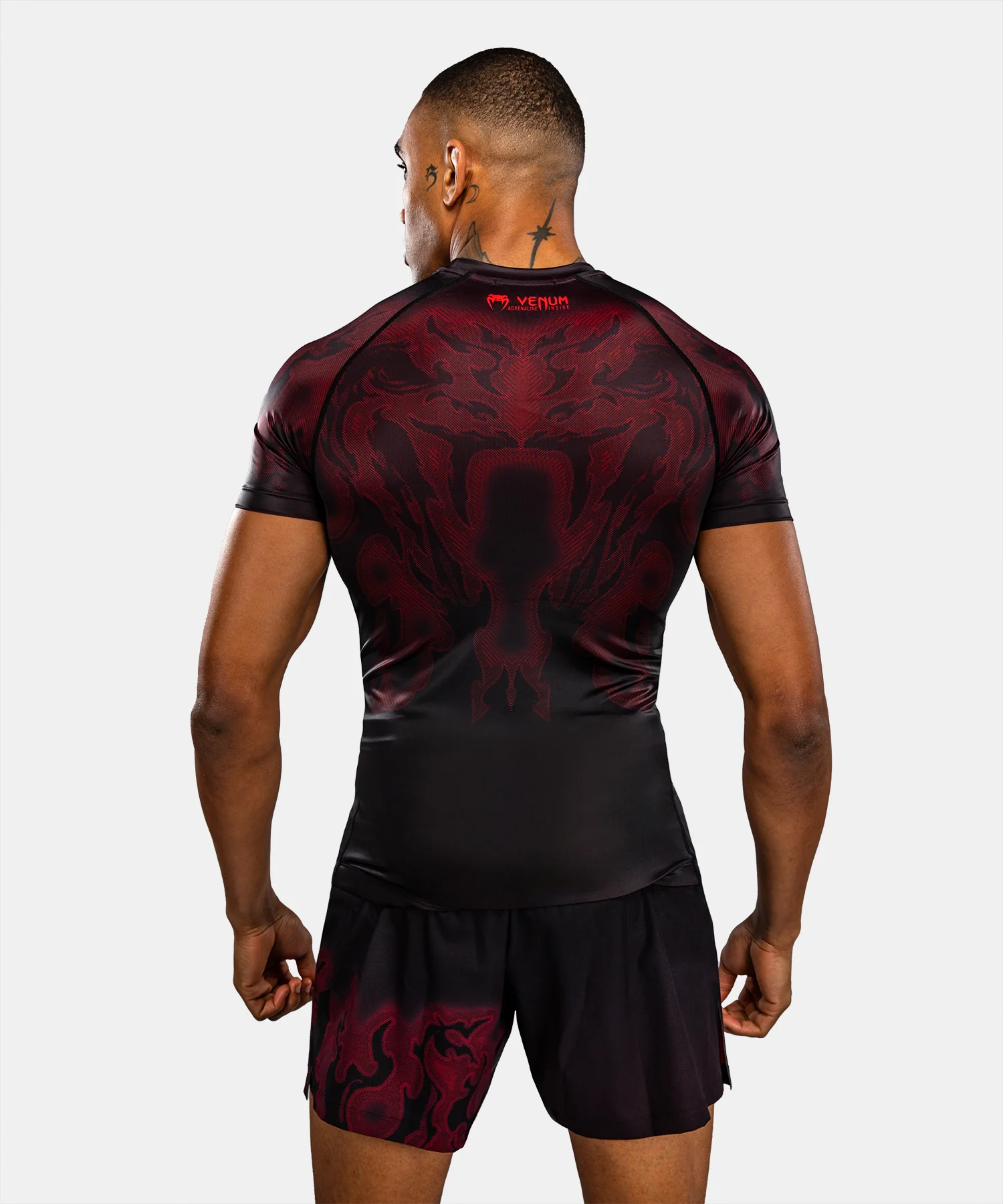 Rashguard à Manches Courtes Venum Spectre – Noir/Rouge - Image 4