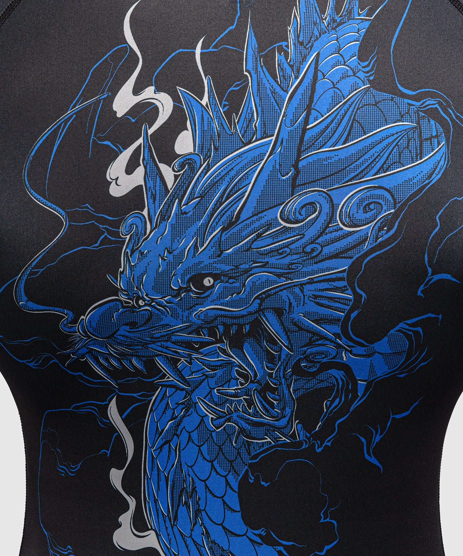 Rashguard à Manches Courtes Venum Thunder Dragon – Noir/Bleu Royal - Image 5