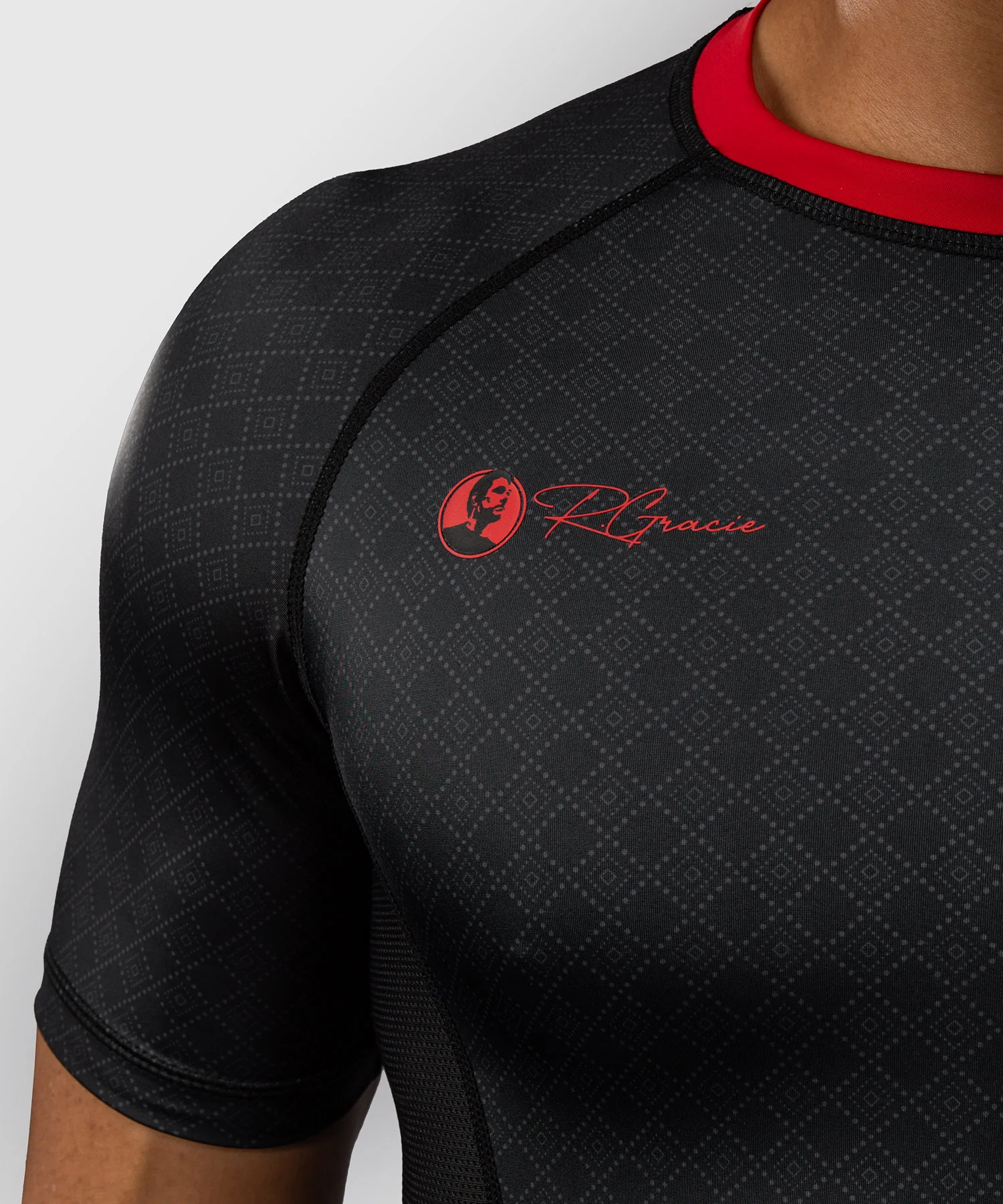 Rashguard à Manches Courtes Venum x Roger Gracie Signature - Noir/Rouge - Image 5