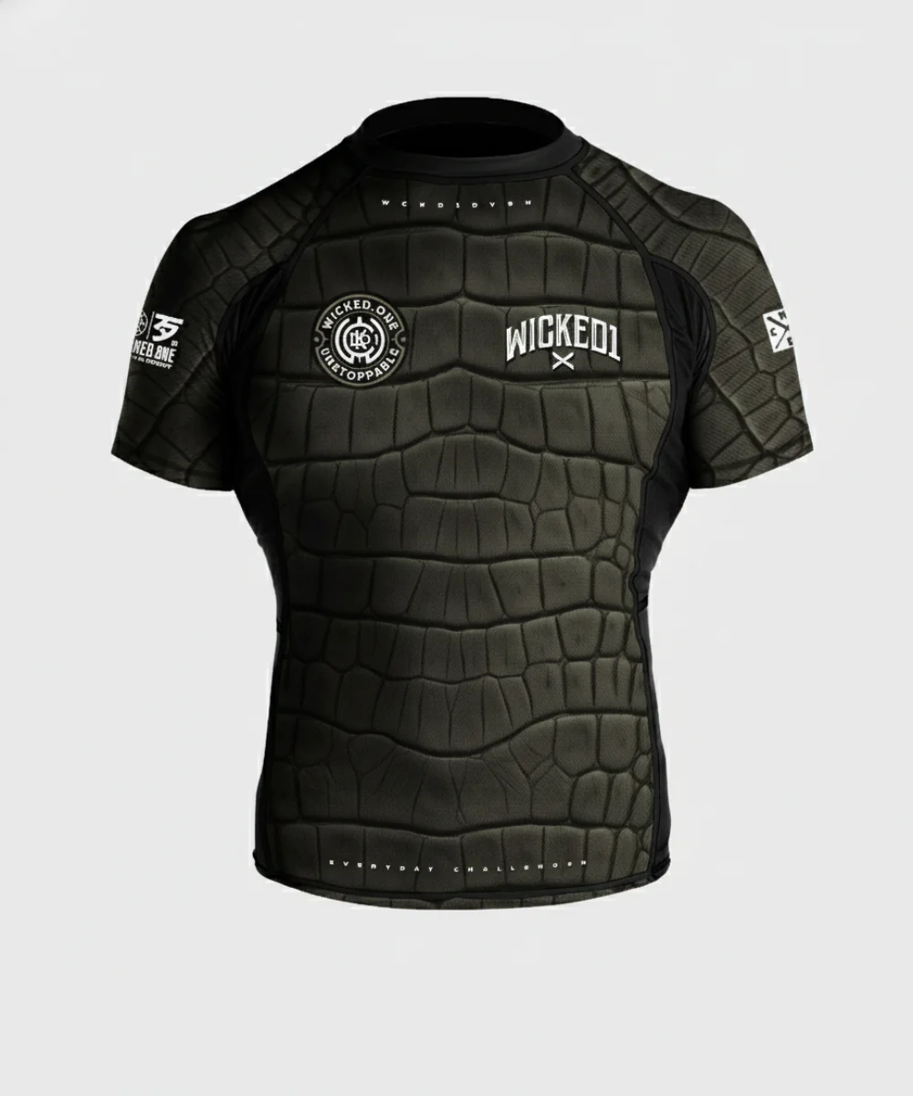 Rashguard À Manches Courtes Wicked One Caïman - Kaki