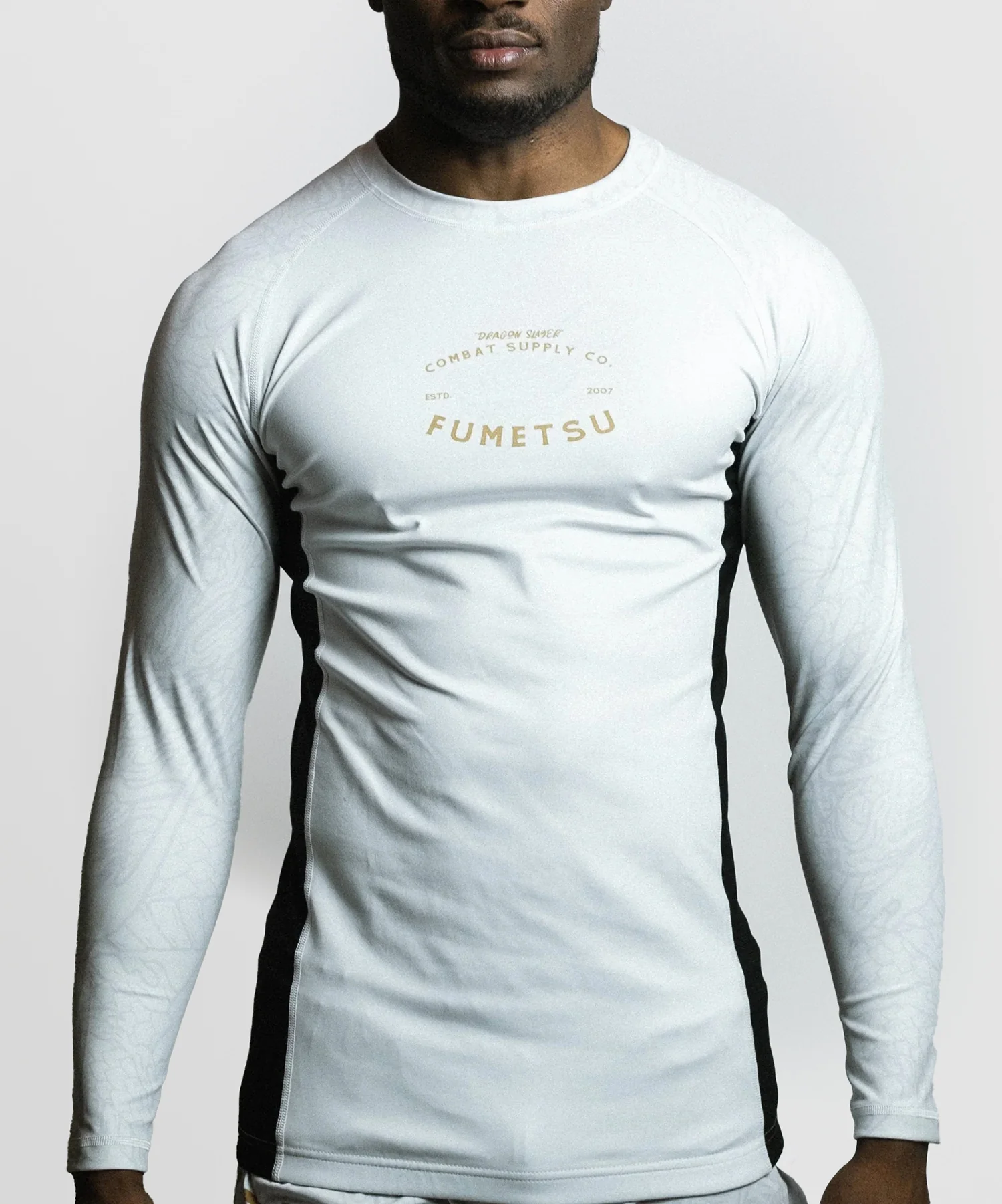Rashguard À Manches Longues Fumetsu Dragon Slayer - Blanc/Or - Image 4