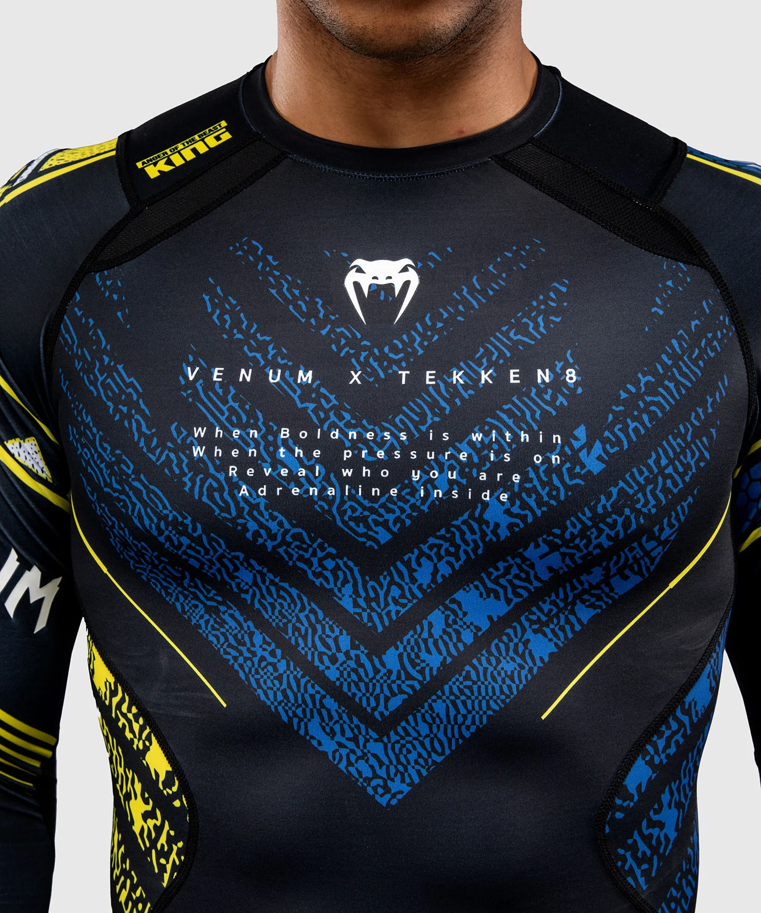Rashguard à Manches Longues King Venum x TEKKEN 8 - Noir/Jaune - Image 4