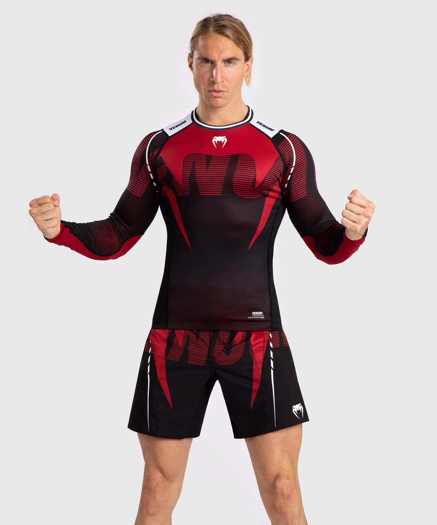Rashguard À Manches Longues pour Hommes Venum Adrenaline - Red