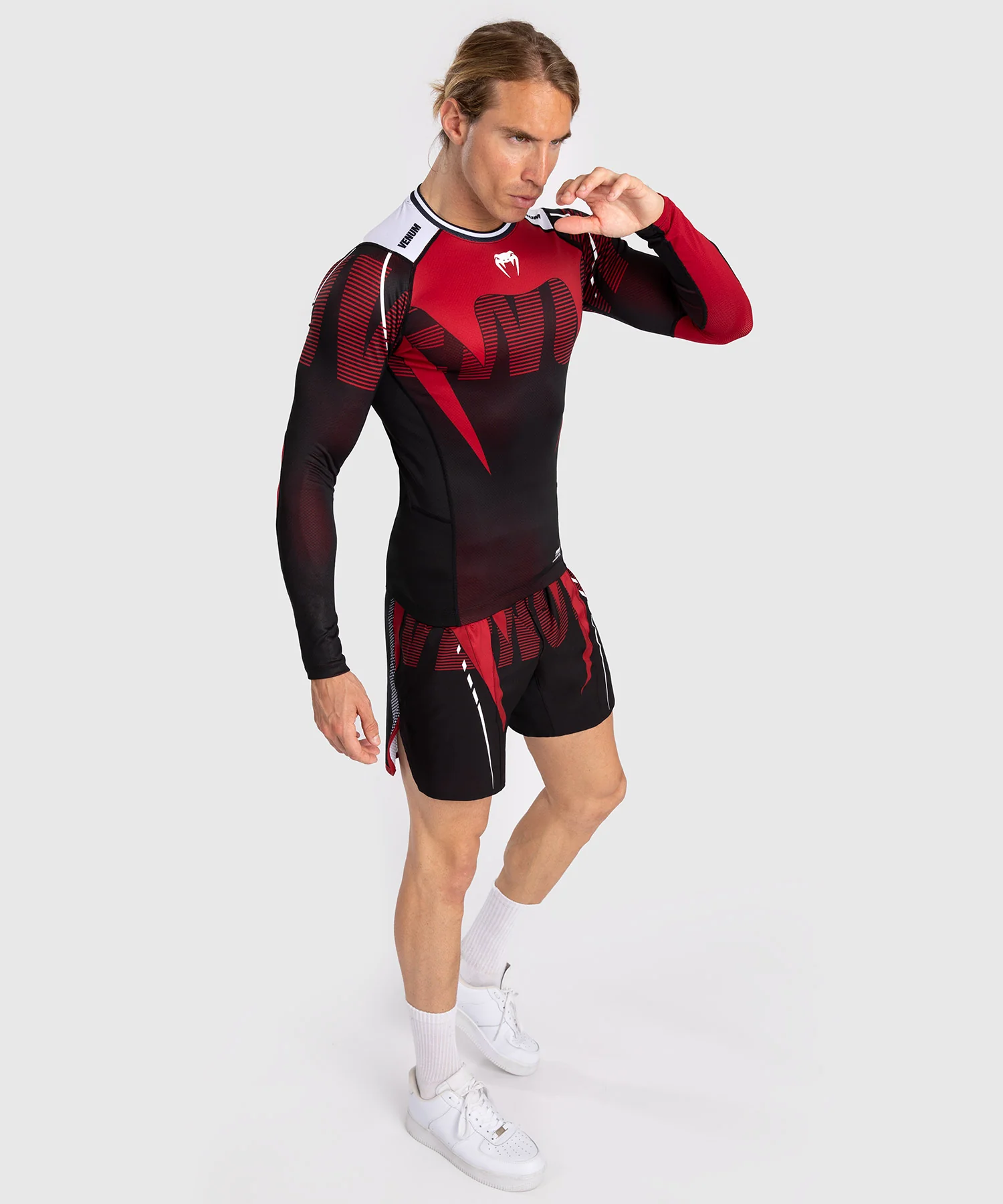 Rashguard À Manches Longues pour Hommes Venum Adrenaline - Red - Image 2