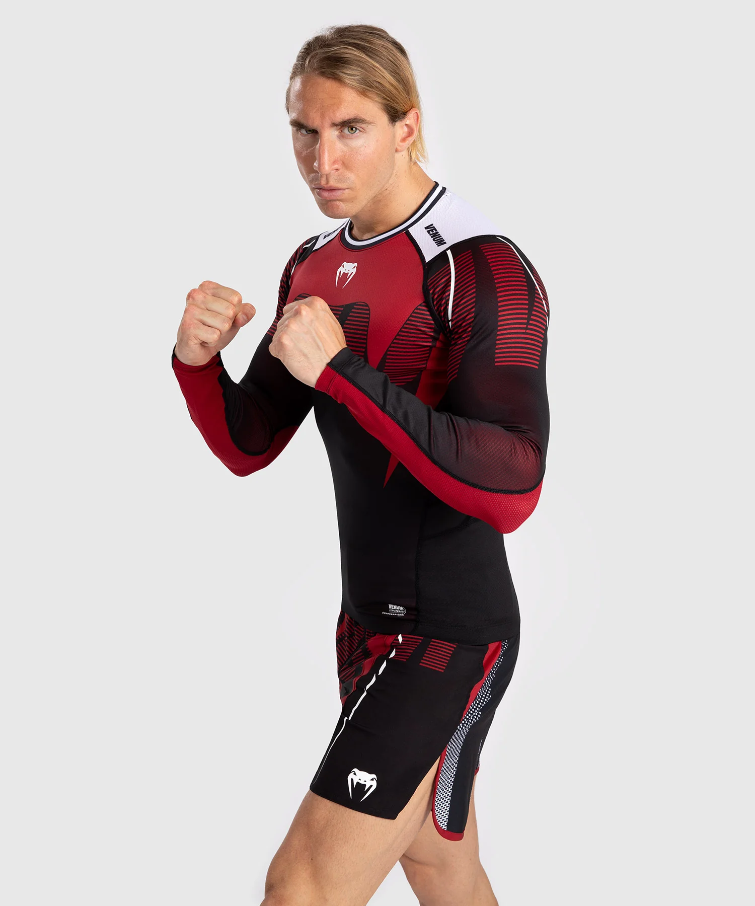 Rashguard À Manches Longues pour Hommes Venum Adrenaline - Red - Image 6