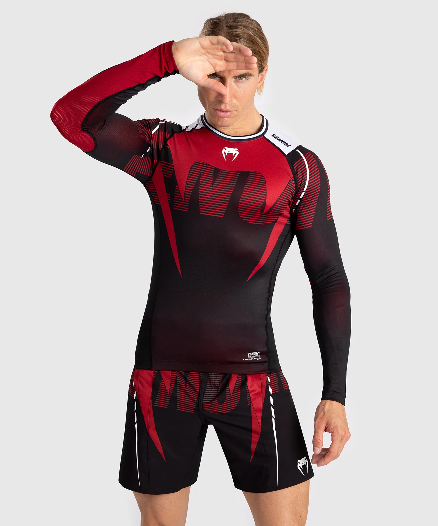 Rashguard À Manches Longues pour Hommes Venum Adrenaline - Red - Image 7