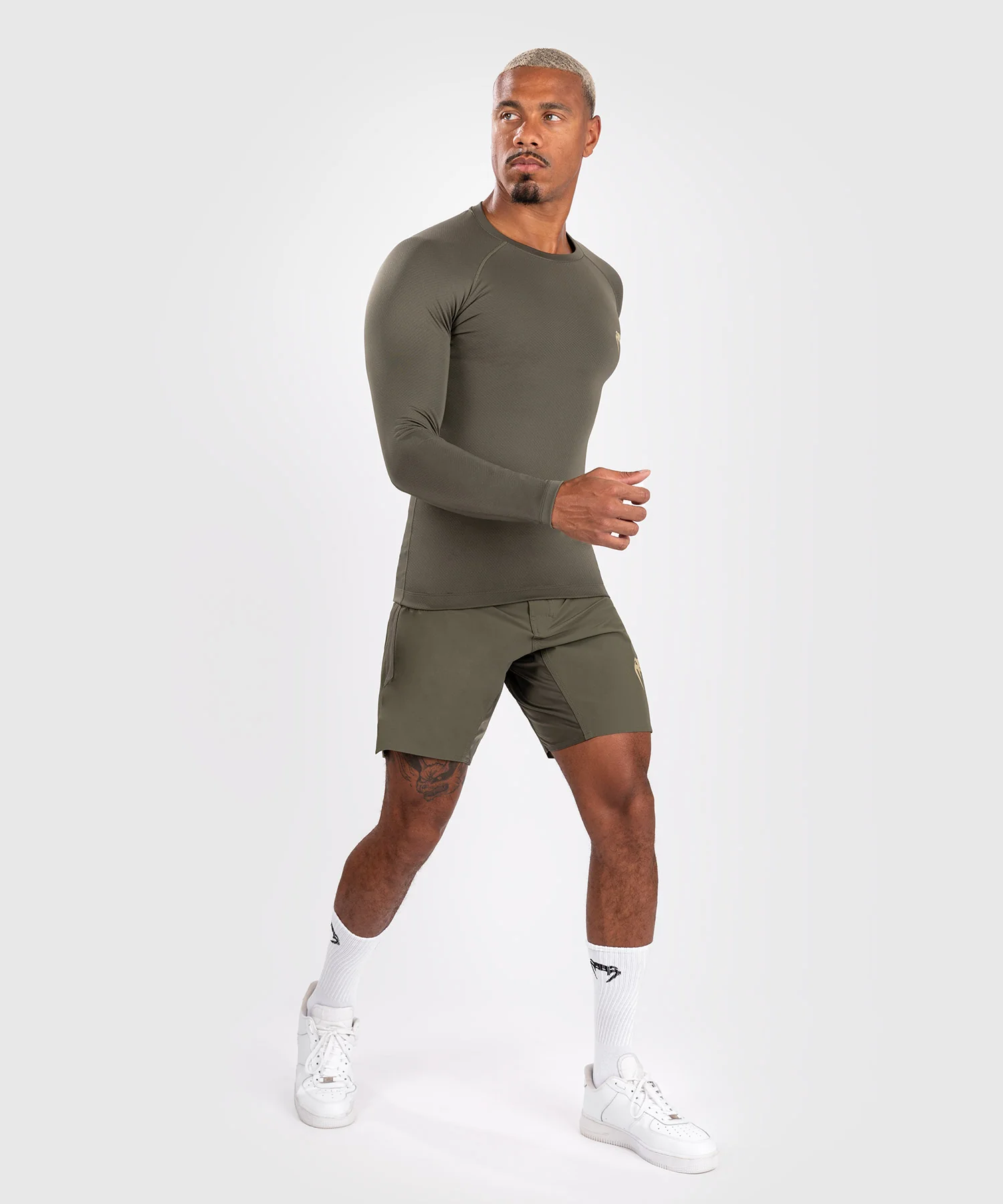 Rashguard à manches longues pour hommes Venum Contender - Kaki - Image 3