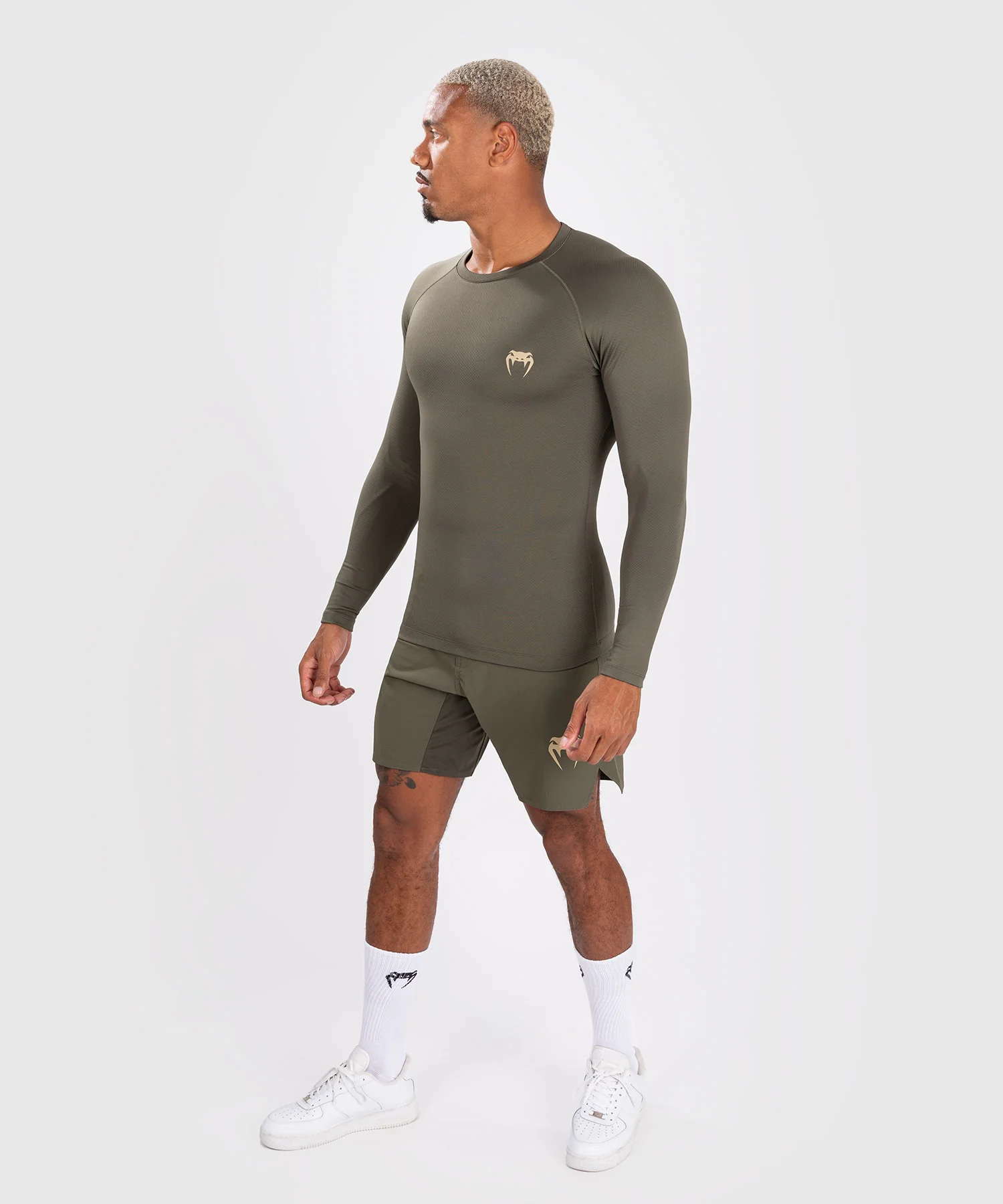 Rashguard à manches longues pour hommes Venum Contender - Kaki - Image 4