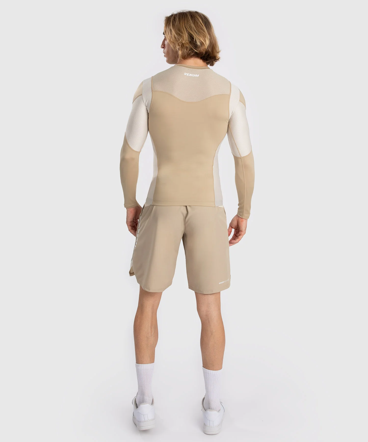 Rashguard À Manches Longues pour Hommes Venum Tempest - Beige/Sable - Image 3