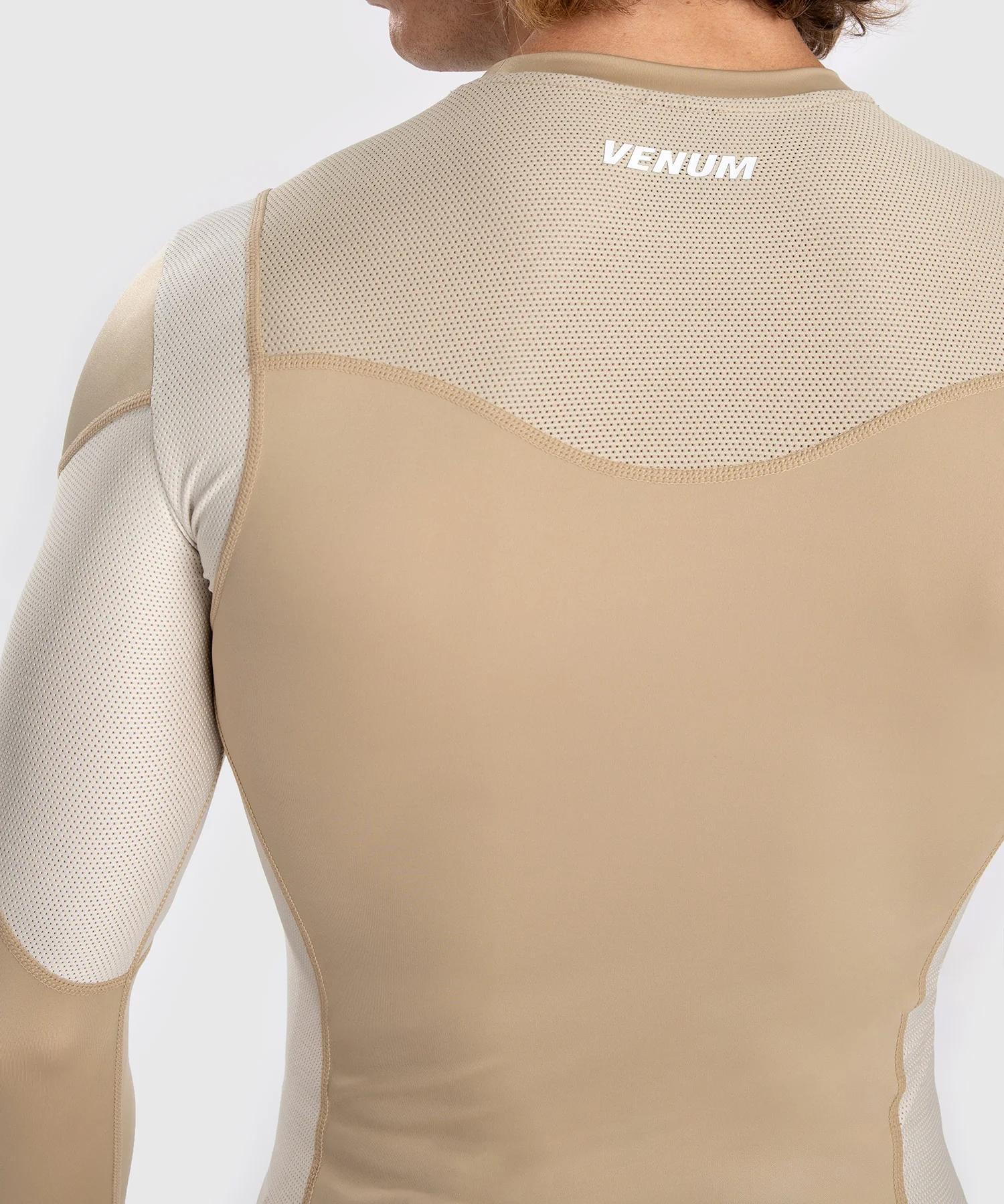 Rashguard À Manches Longues pour Hommes Venum Tempest - Beige/Sable - Image 5