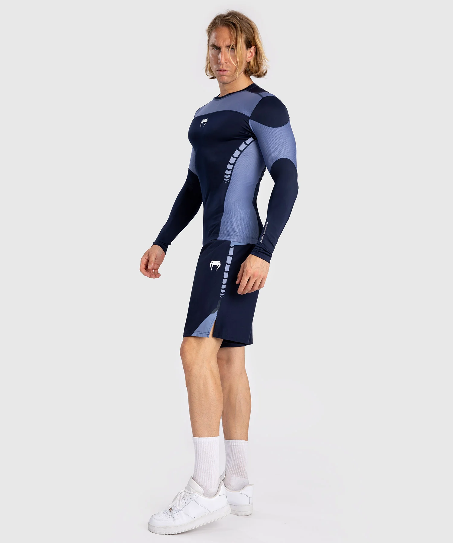 Rashguard À Manches Longues pour Hommes Venum Tempest - Bleu Marine/Bleu - Image 7
