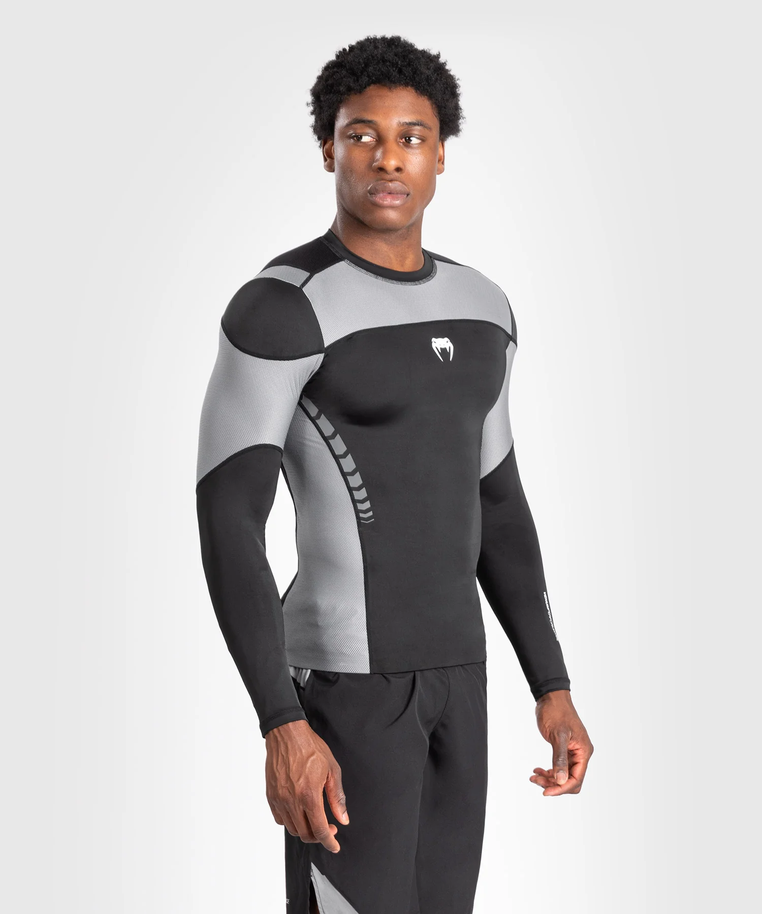 Rashguard À Manches Longues pour Hommes Venum Tempest - Noir/Gris - Image 2