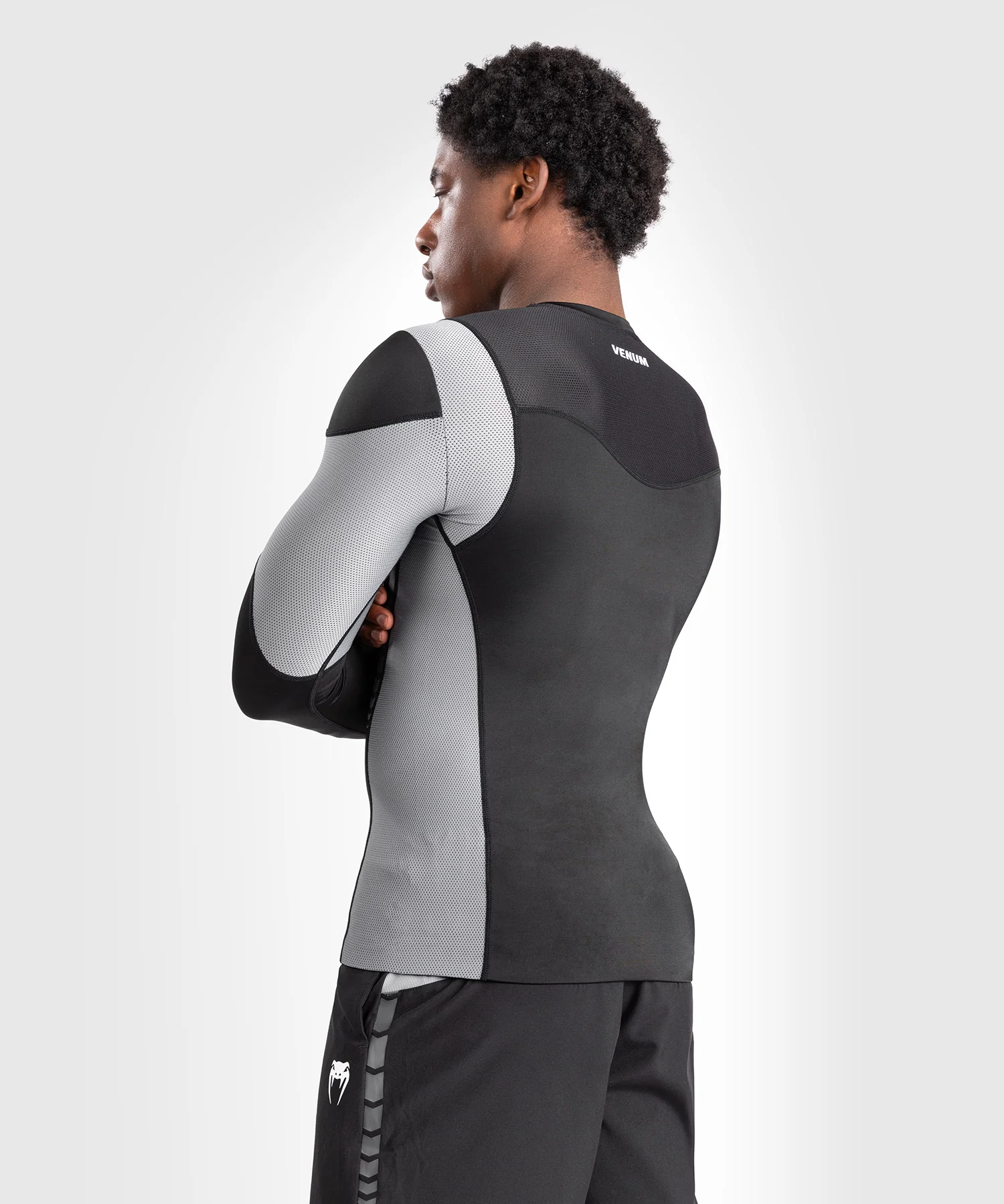 Rashguard À Manches Longues pour Hommes Venum Tempest - Noir/Gris - Image 3