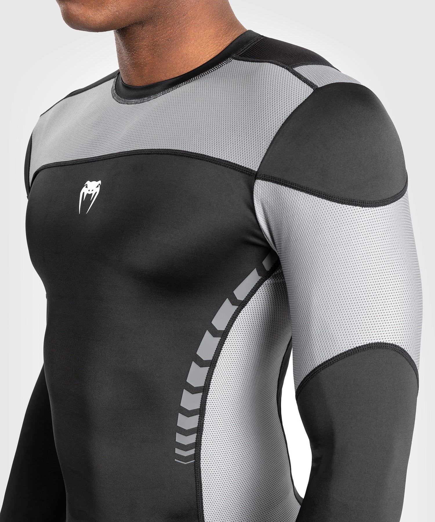 Rashguard À Manches Longues pour Hommes Venum Tempest - Noir/Gris - Image 4
