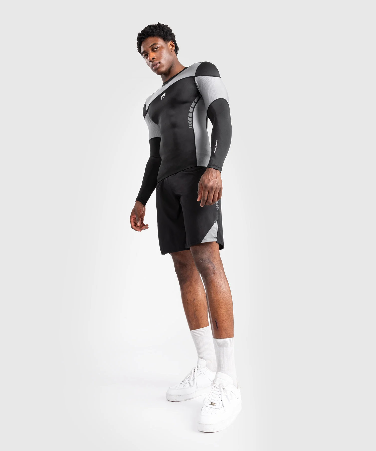Rashguard À Manches Longues pour Hommes Venum Tempest - Noir/Gris - Image 7
