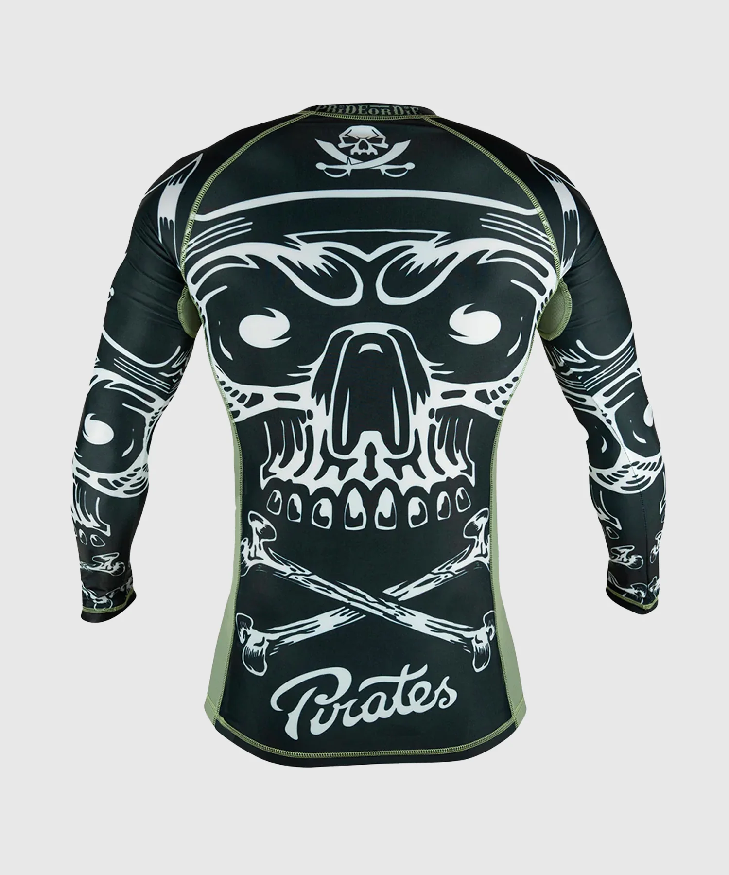 Rashguard À Manches Longues Pride Or Die Pirate V2 - Noir/Beige - Image 2