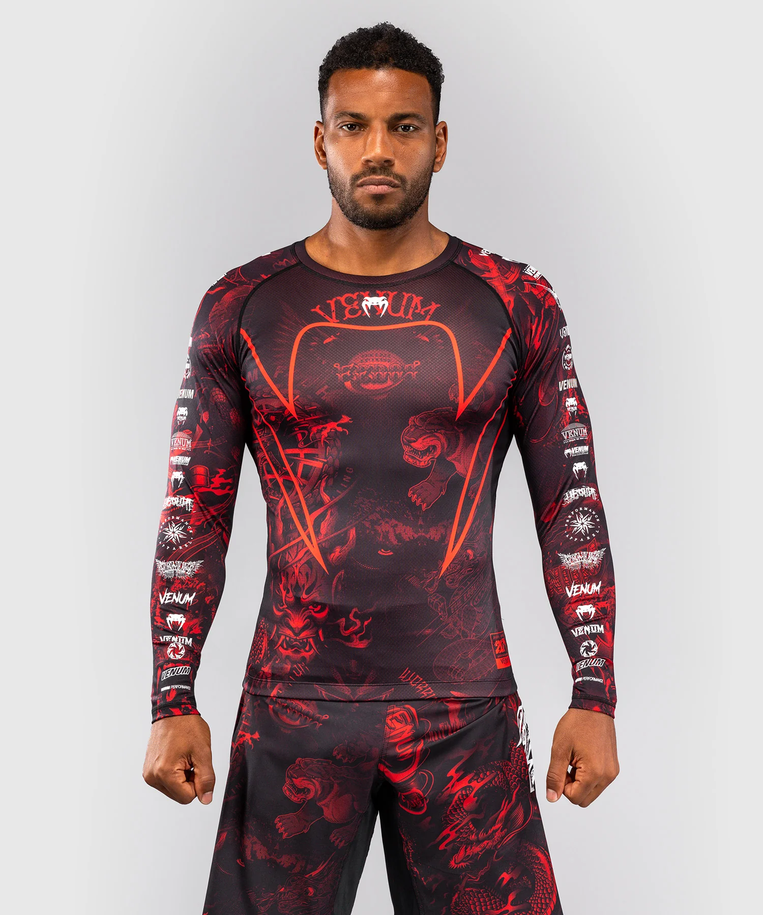 Rashguard à Manches Longues Venum 20th Anniversary - Noir/Rouge