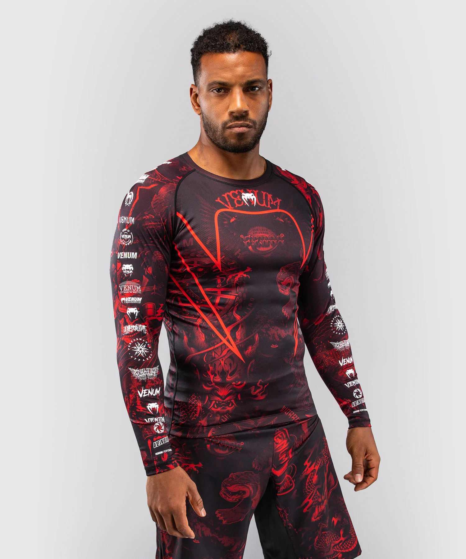 Rashguard à Manches Longues Venum 20th Anniversary - Noir/Rouge - Image 2