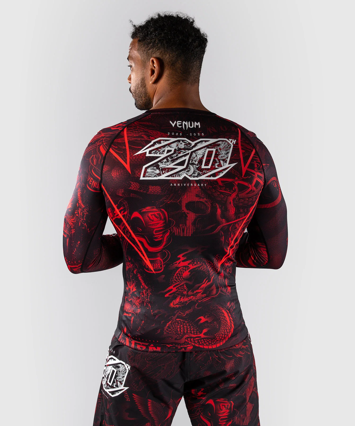 Rashguard à Manches Longues Venum 20th Anniversary - Noir/Rouge - Image 3