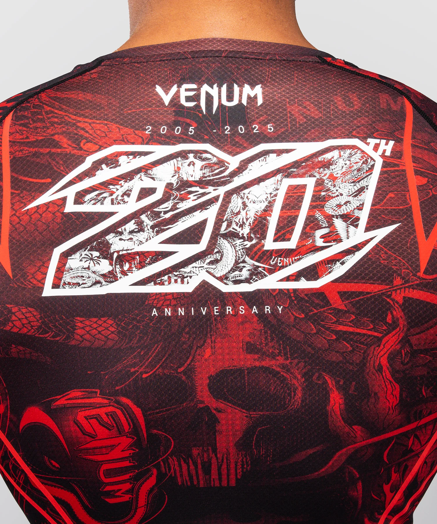 Rashguard à Manches Longues Venum 20th Anniversary - Noir/Rouge - Image 6