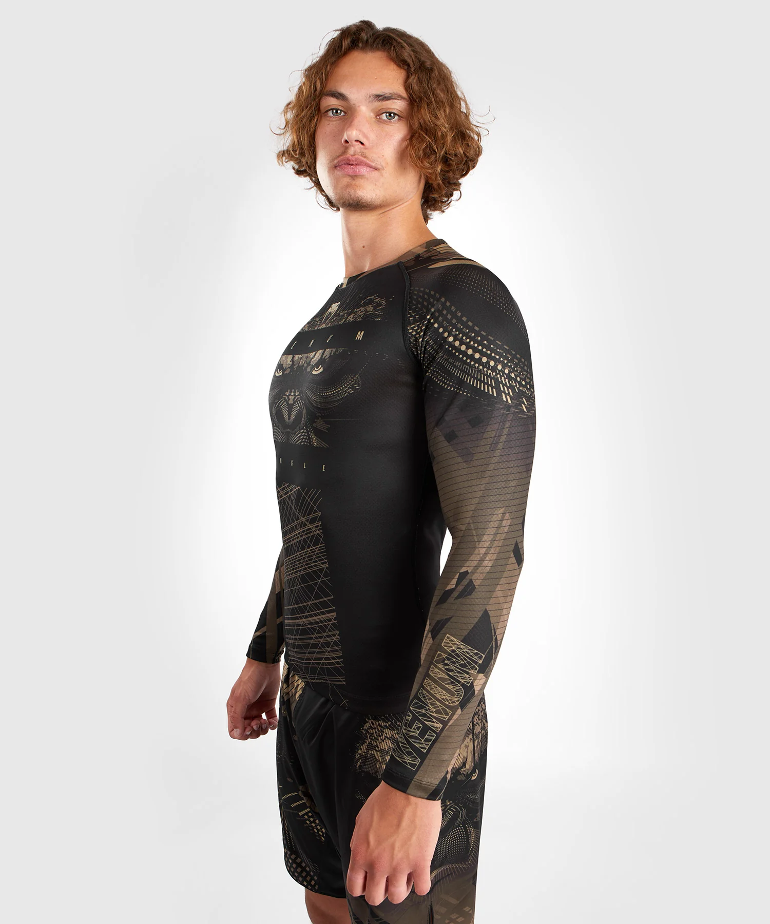 Rashguard à Manches Longues Venum Gorilla Jungle - Noir/Sable - Image 3