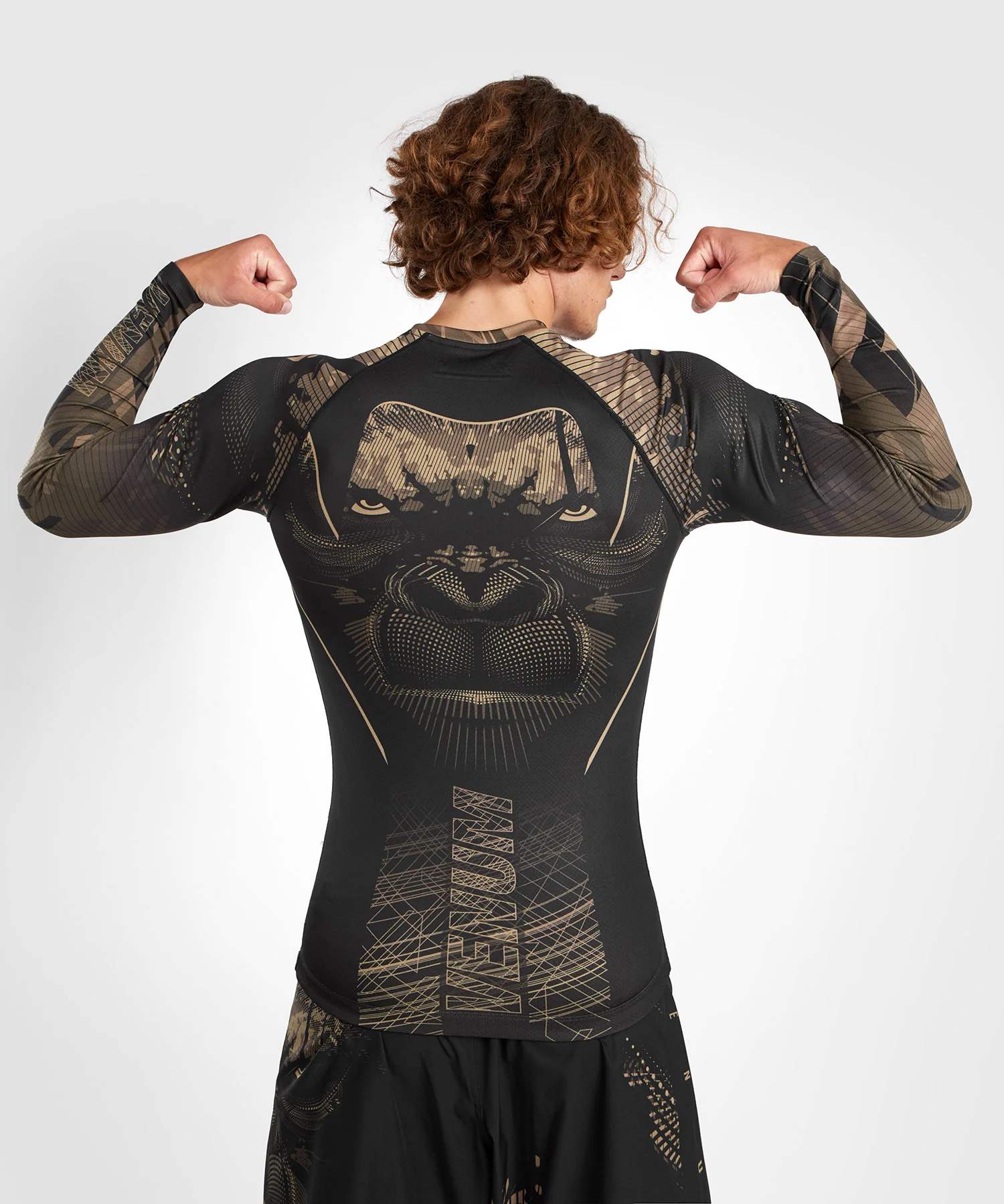 Rashguard à Manches Longues Venum Gorilla Jungle - Noir/Sable - Image 4