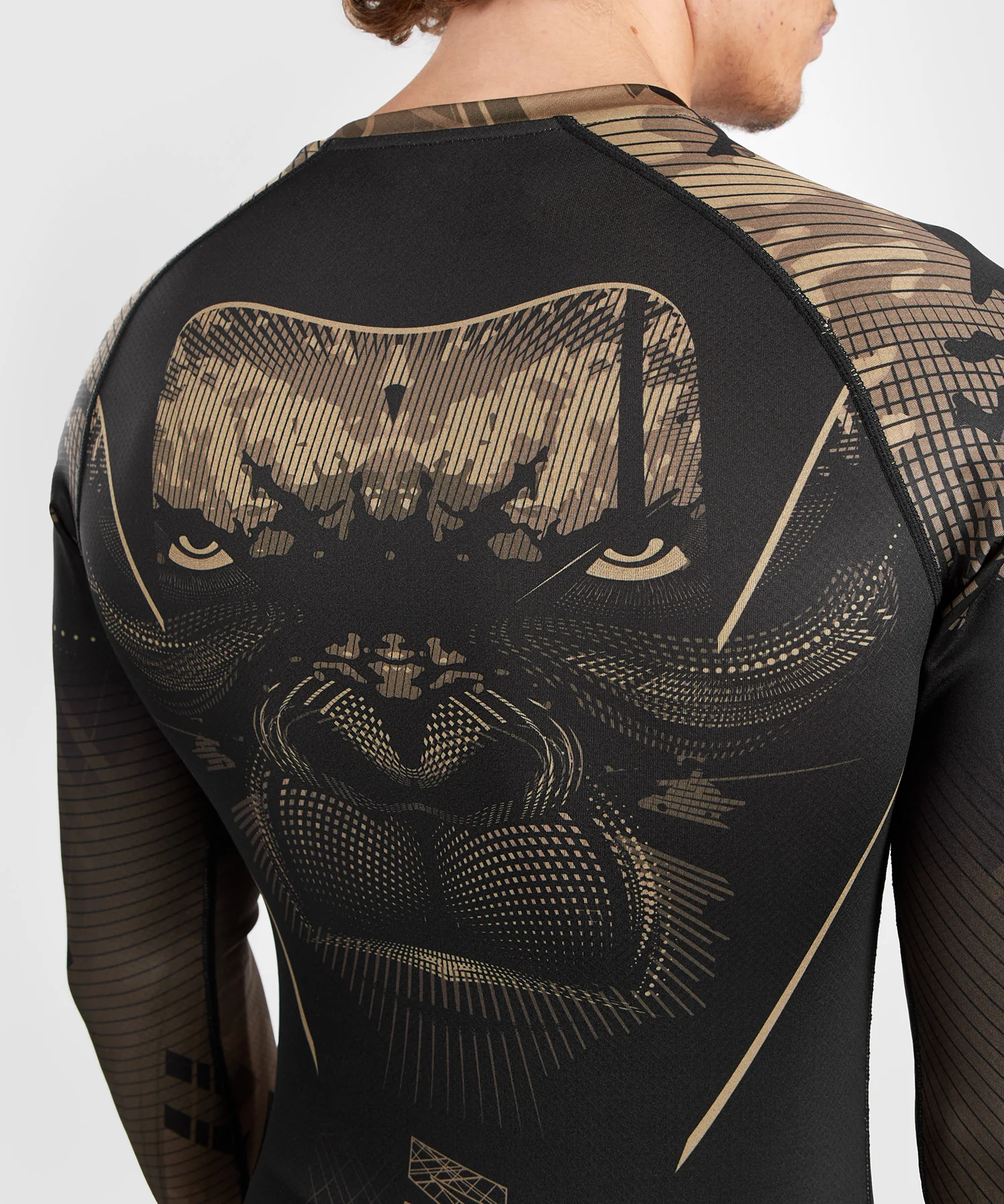 Rashguard à Manches Longues Venum Gorilla Jungle - Noir/Sable - Image 9