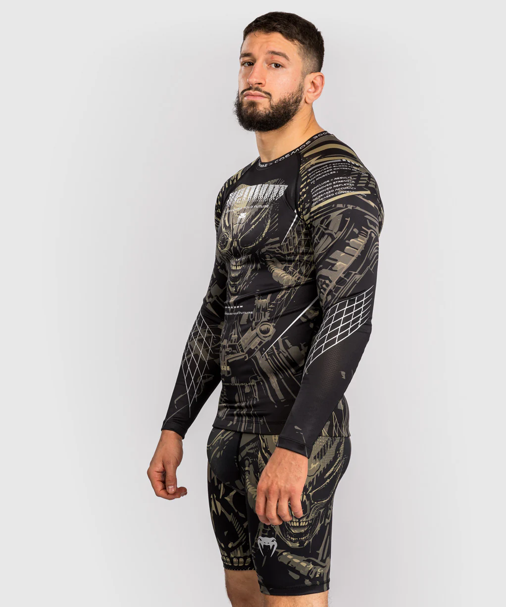 Rashguard à manches longues Venum Invader - Noir/Sable - Image 3