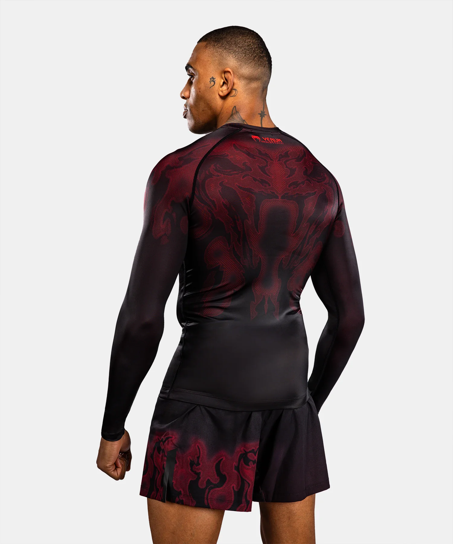 Rashguard à Manches Longues Venum Spectre – Noir/Rouge - Image 4