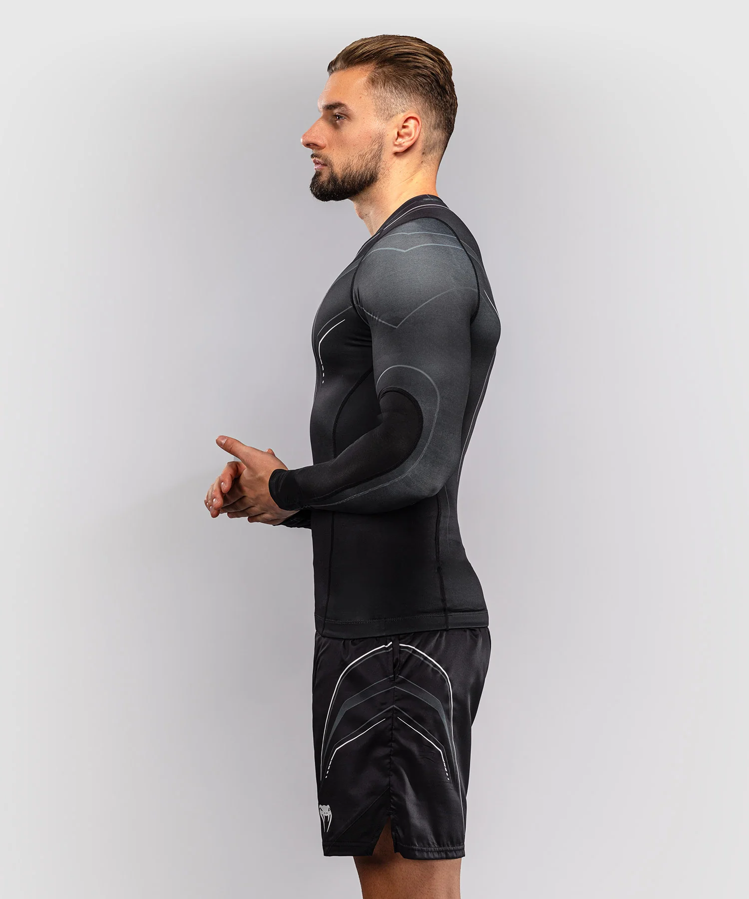 Rashguard à Manches Longues Venum Streamline – Noir/Blanc - Image 3