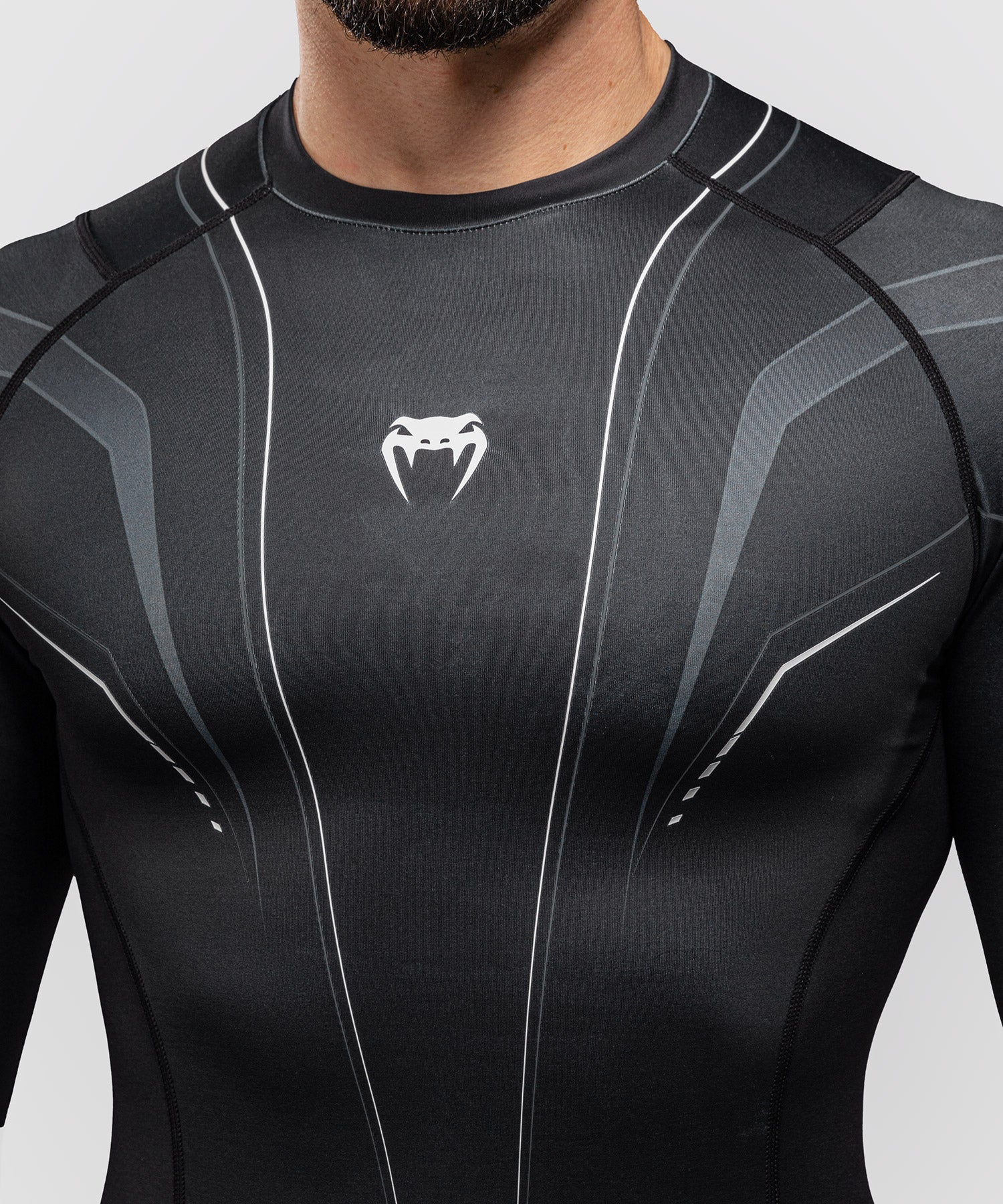 Rashguard à Manches Longues Venum Streamline – Noir/Blanc - Image 6