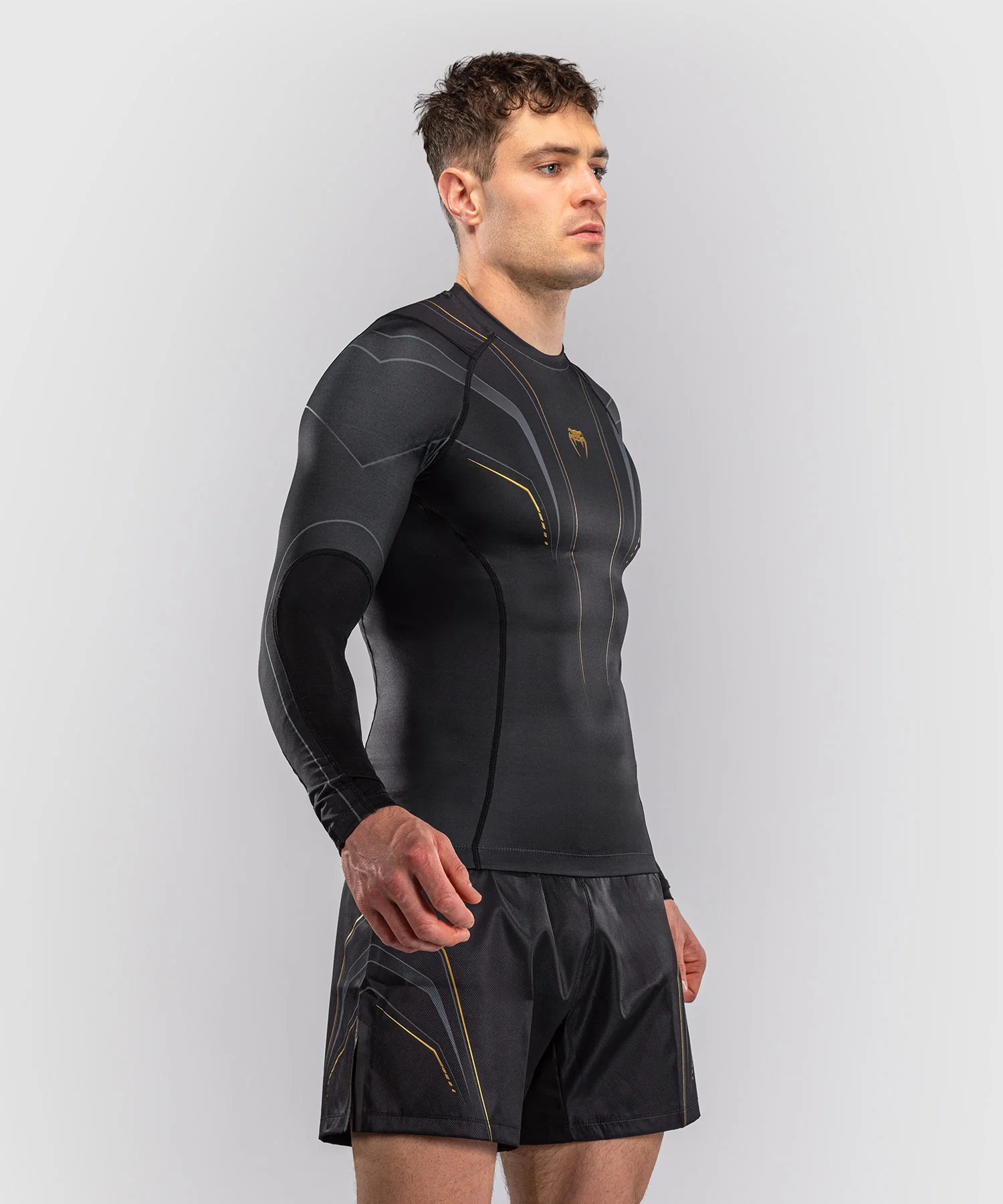 Rashguard à Manches Longues Venum Streamline – Noir/Or - Image 2