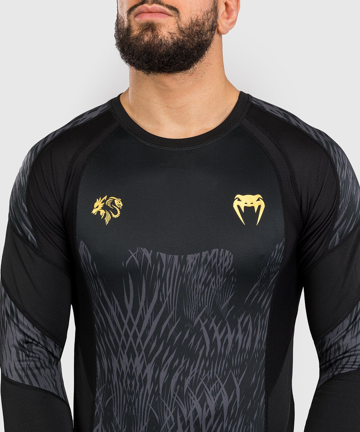 Rashguard à manches longues Venum x Chimaev - Noir/Gris - Image 4