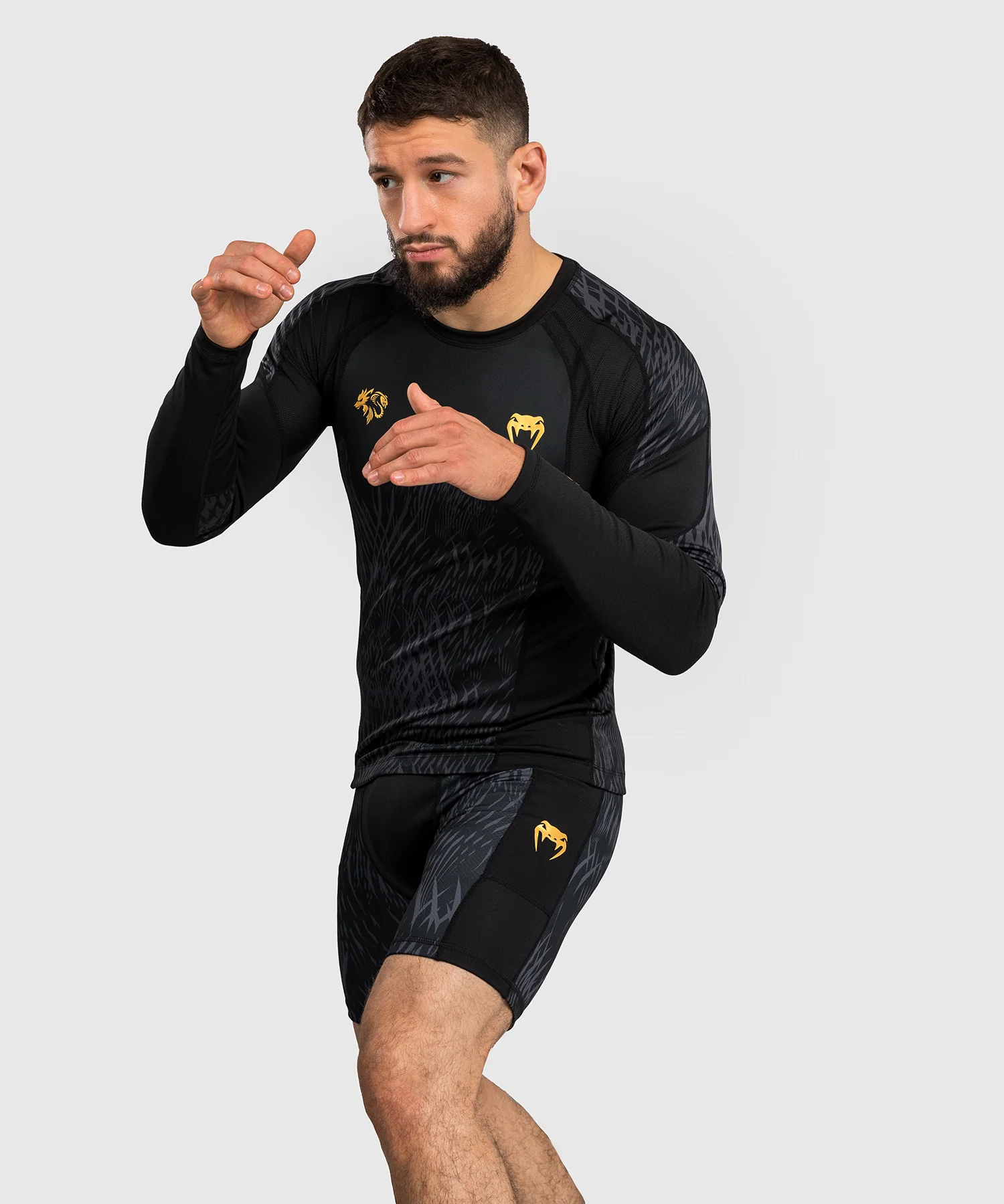 Rashguard à manches longues Venum x Chimaev - Noir/Gris - Image 7