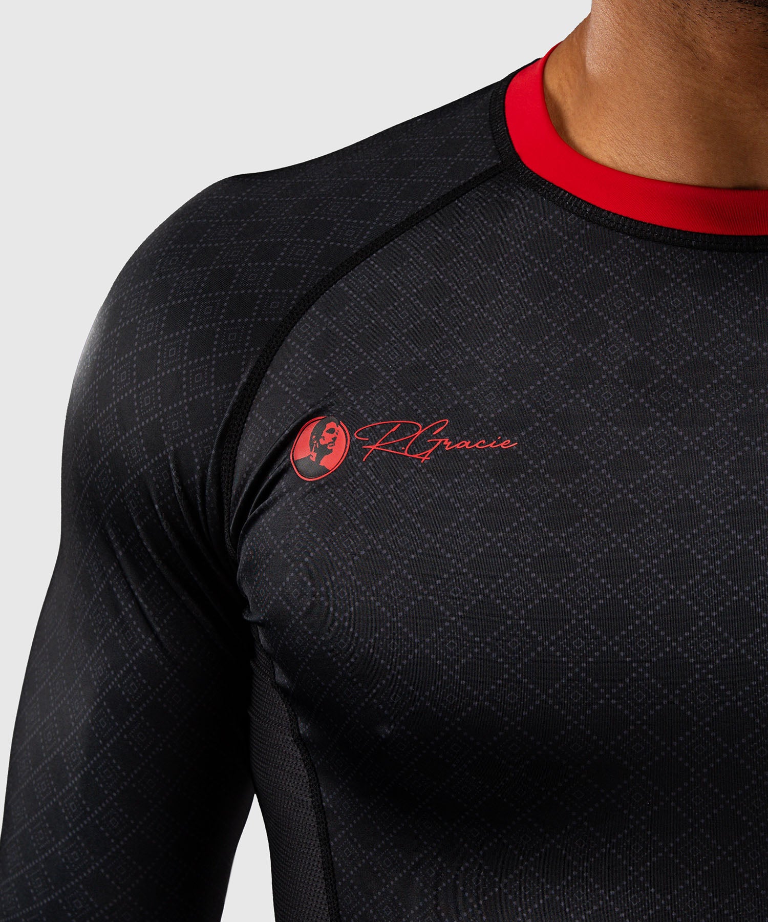 Rashguard à Manches Longues Venum x Roger Gracie Signature - Noir/Rouge - Image 4