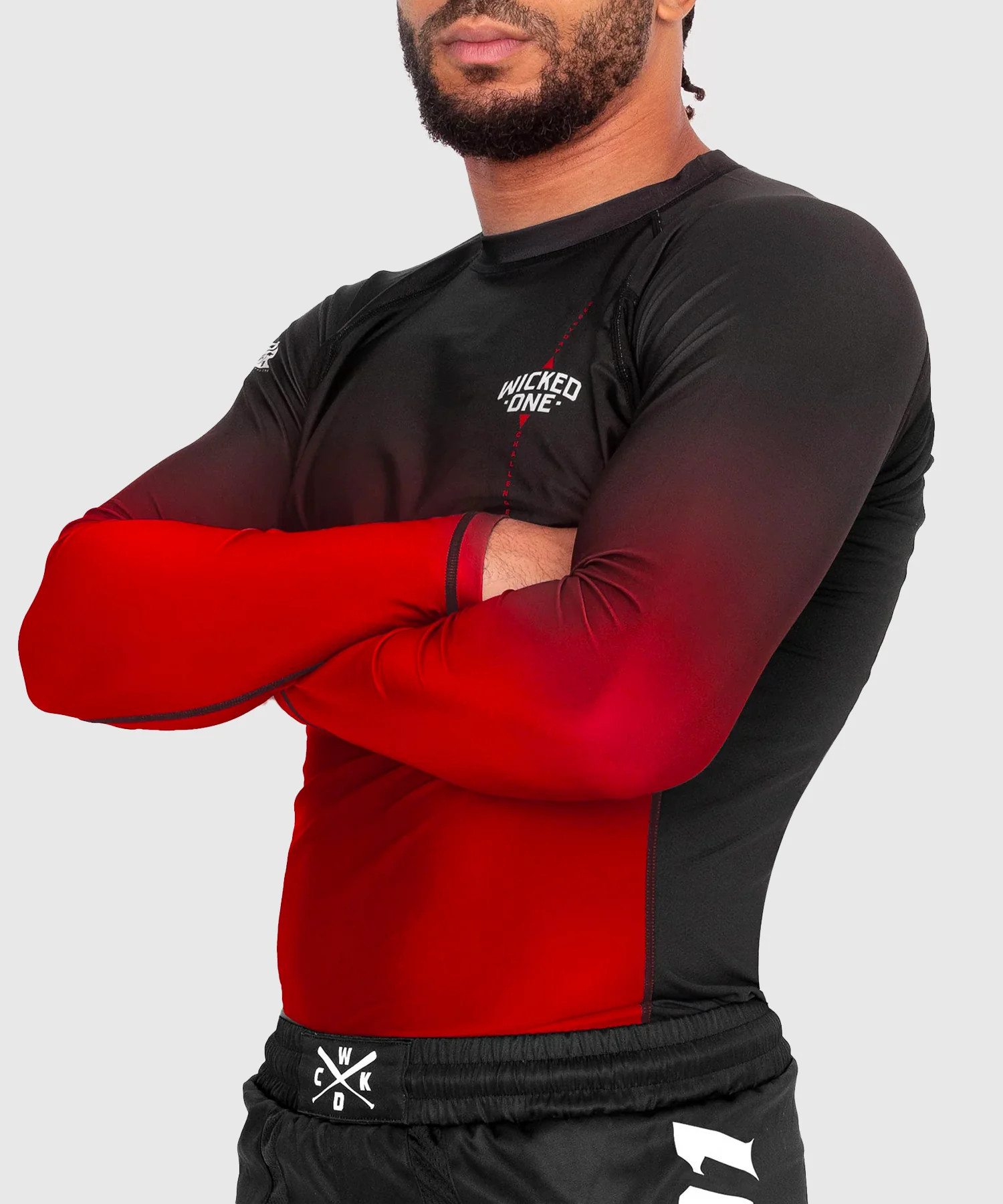 Rashguard À Manches Longues Wicked One Ghost - Noir/Rouge - Image 2